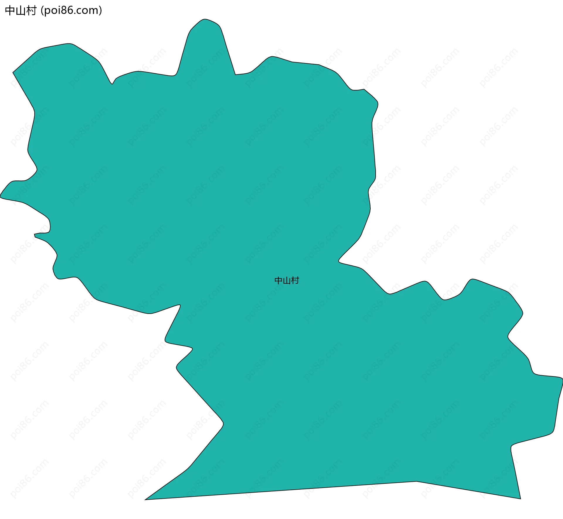 中山村边界地图