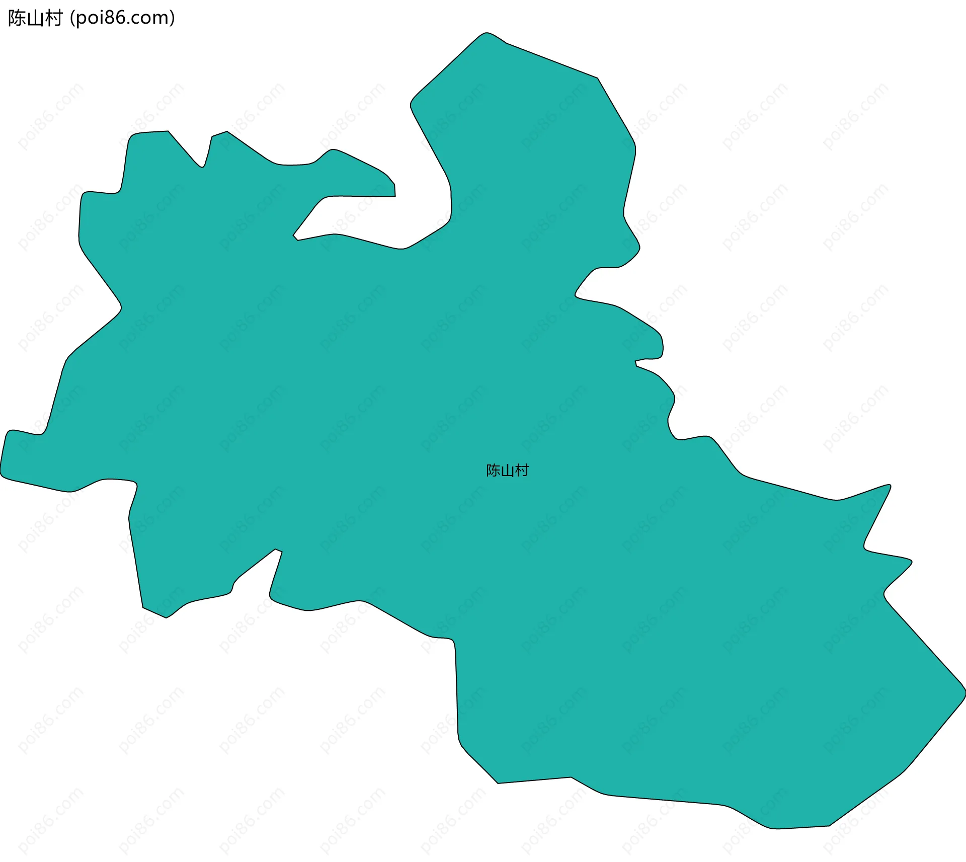 陈山村边界地图