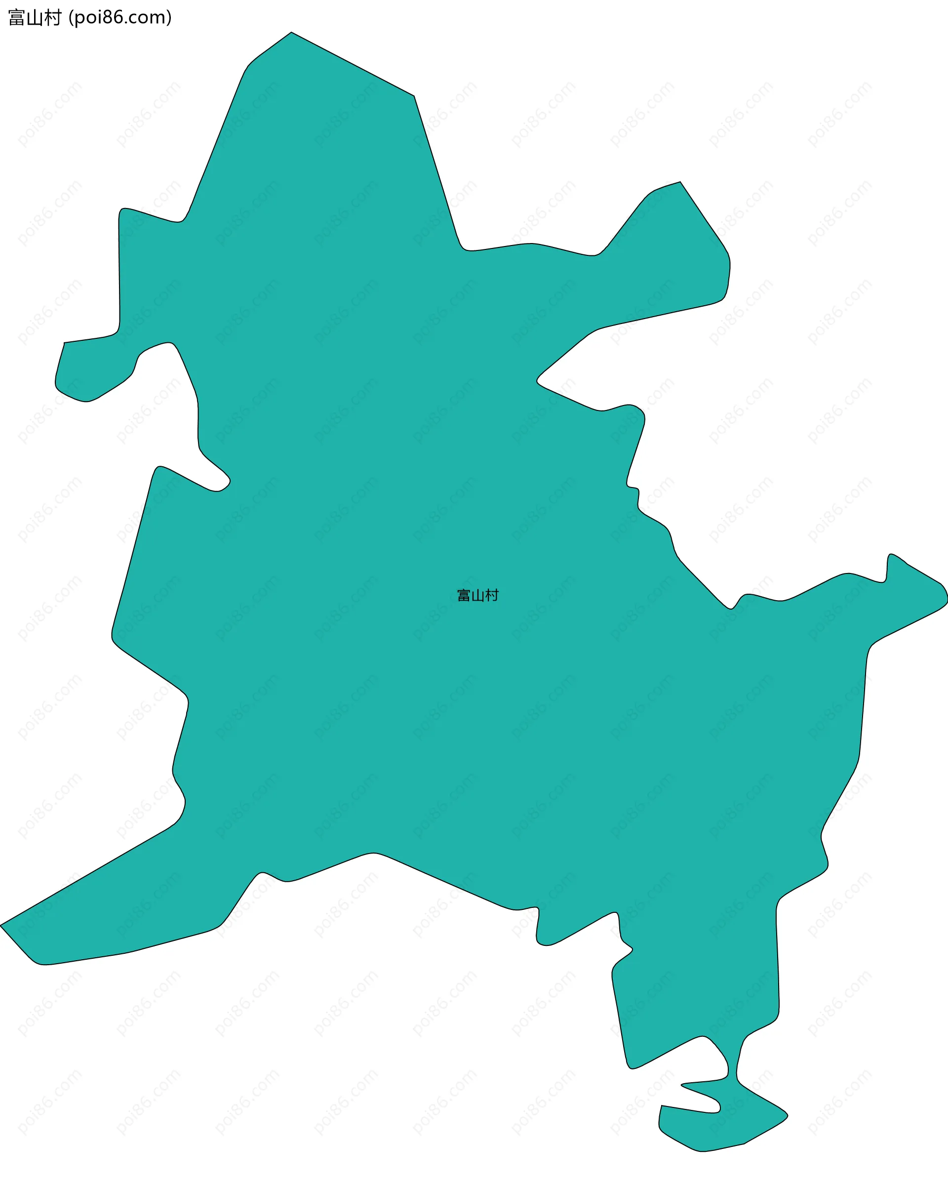 富山村边界地图