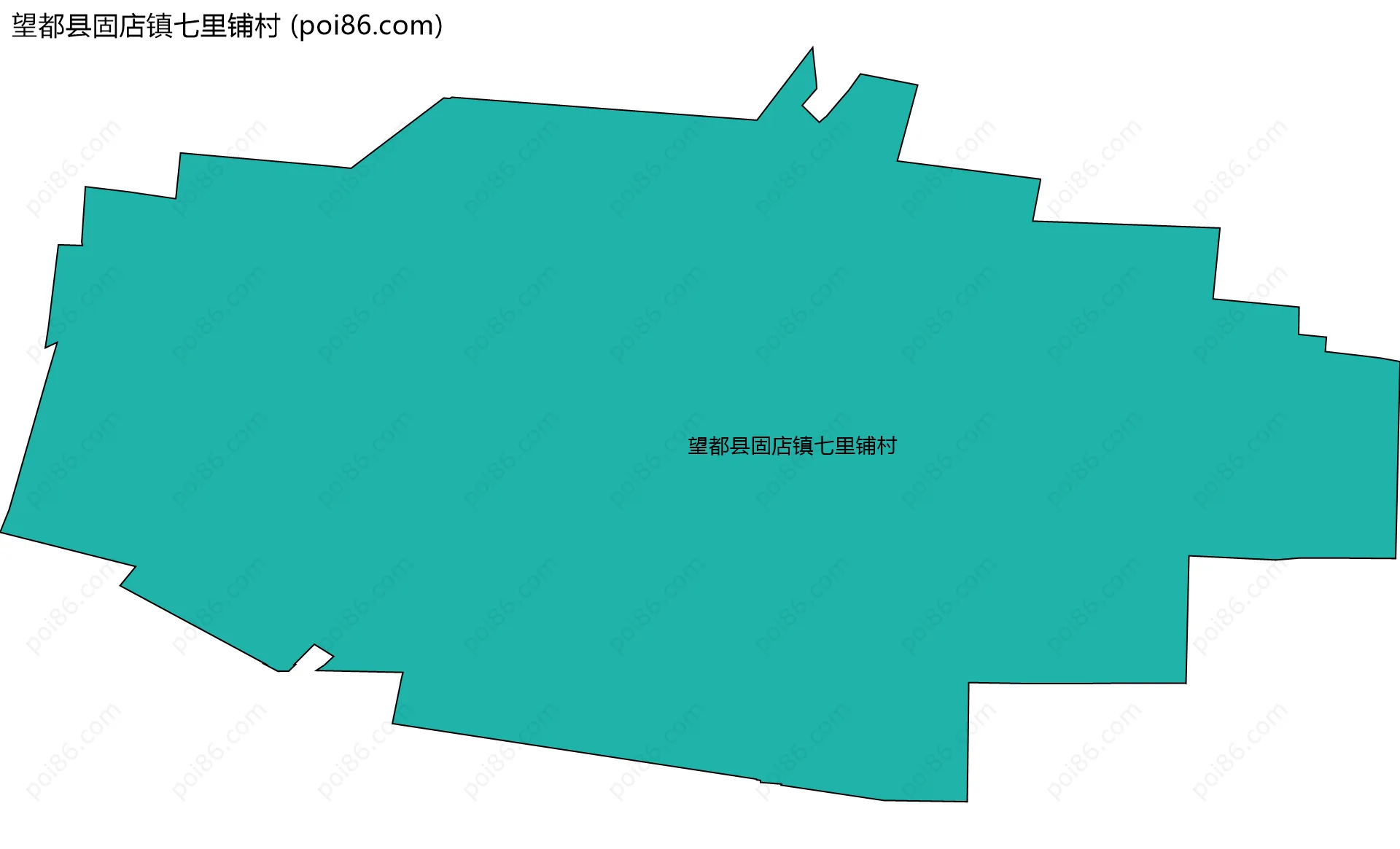 望都县固店镇七里铺村边界地图