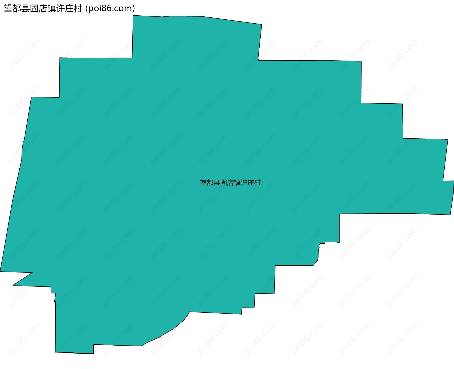 望都县固店镇许庄村边界地图