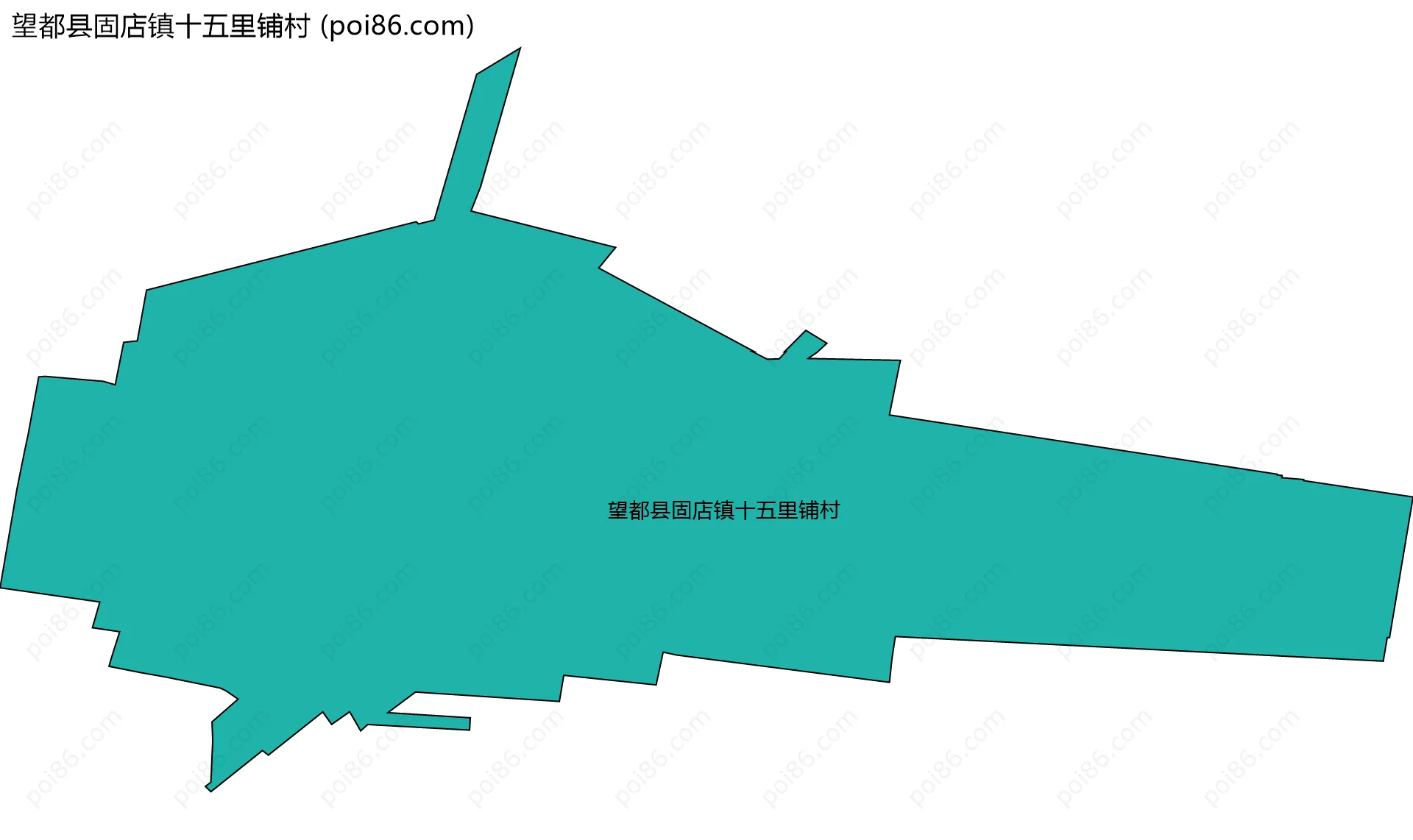 望都县固店镇十五里铺村边界地图