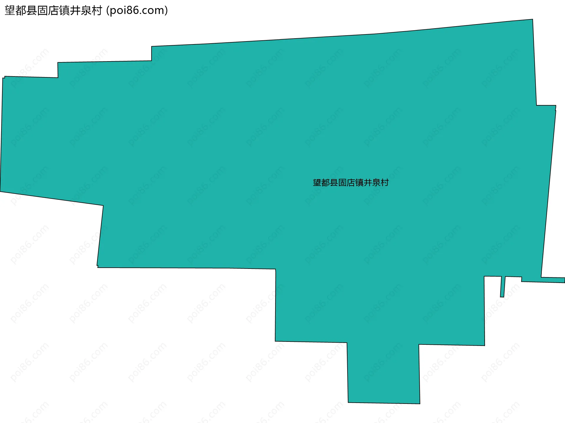 望都县固店镇井泉村边界地图