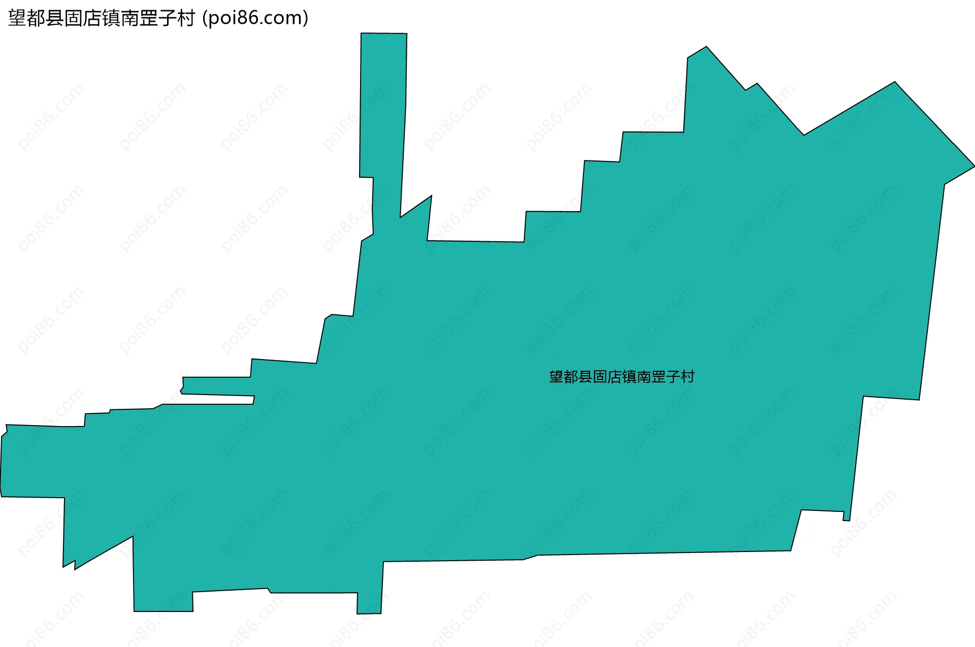 望都县固店镇南罡子村边界地图