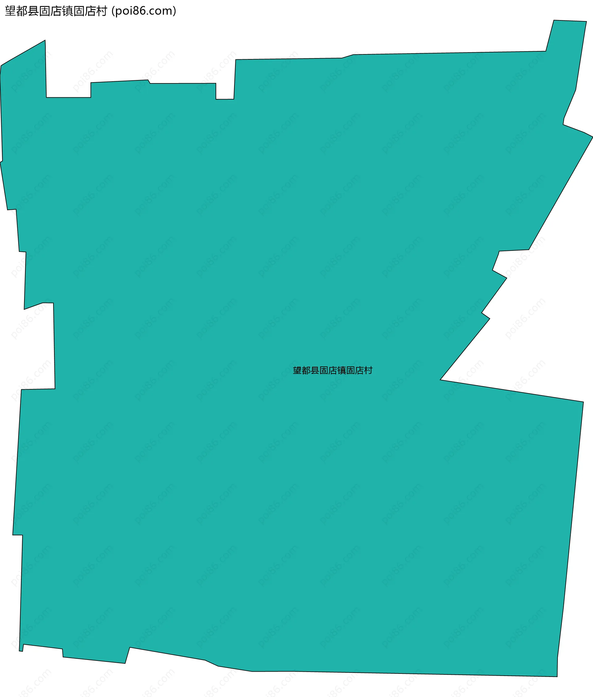 望都县固店镇固店村边界地图