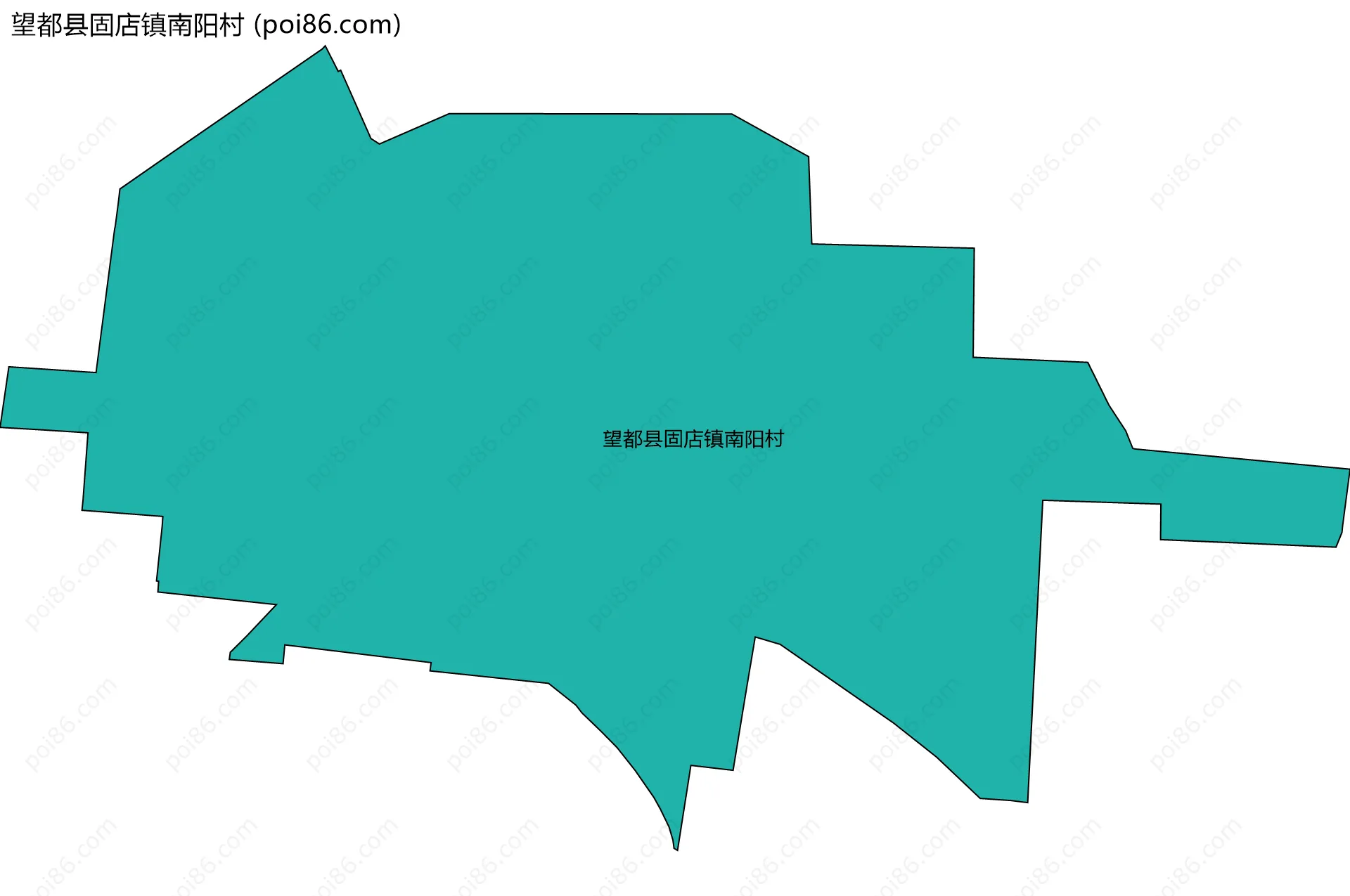 望都县固店镇南阳村边界地图