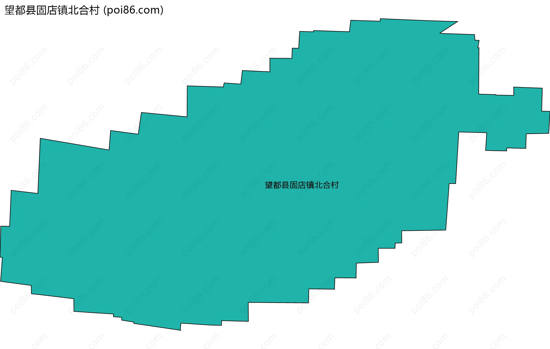 望都县固店镇北合村边界地图