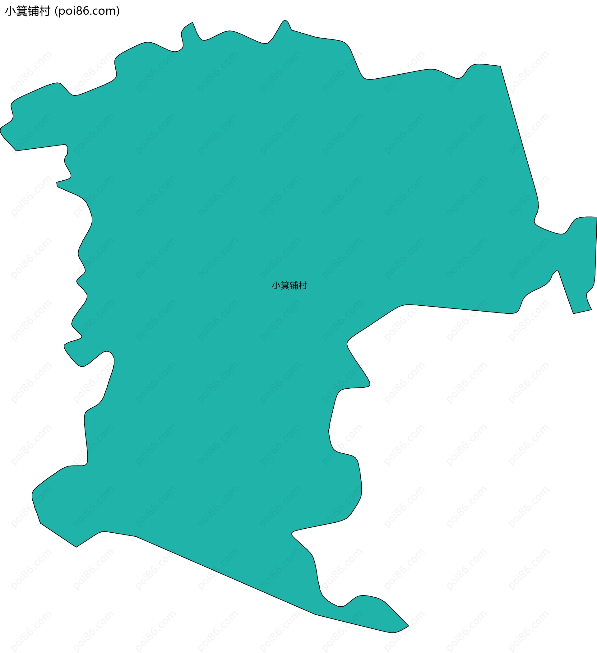 小箕铺村边界地图