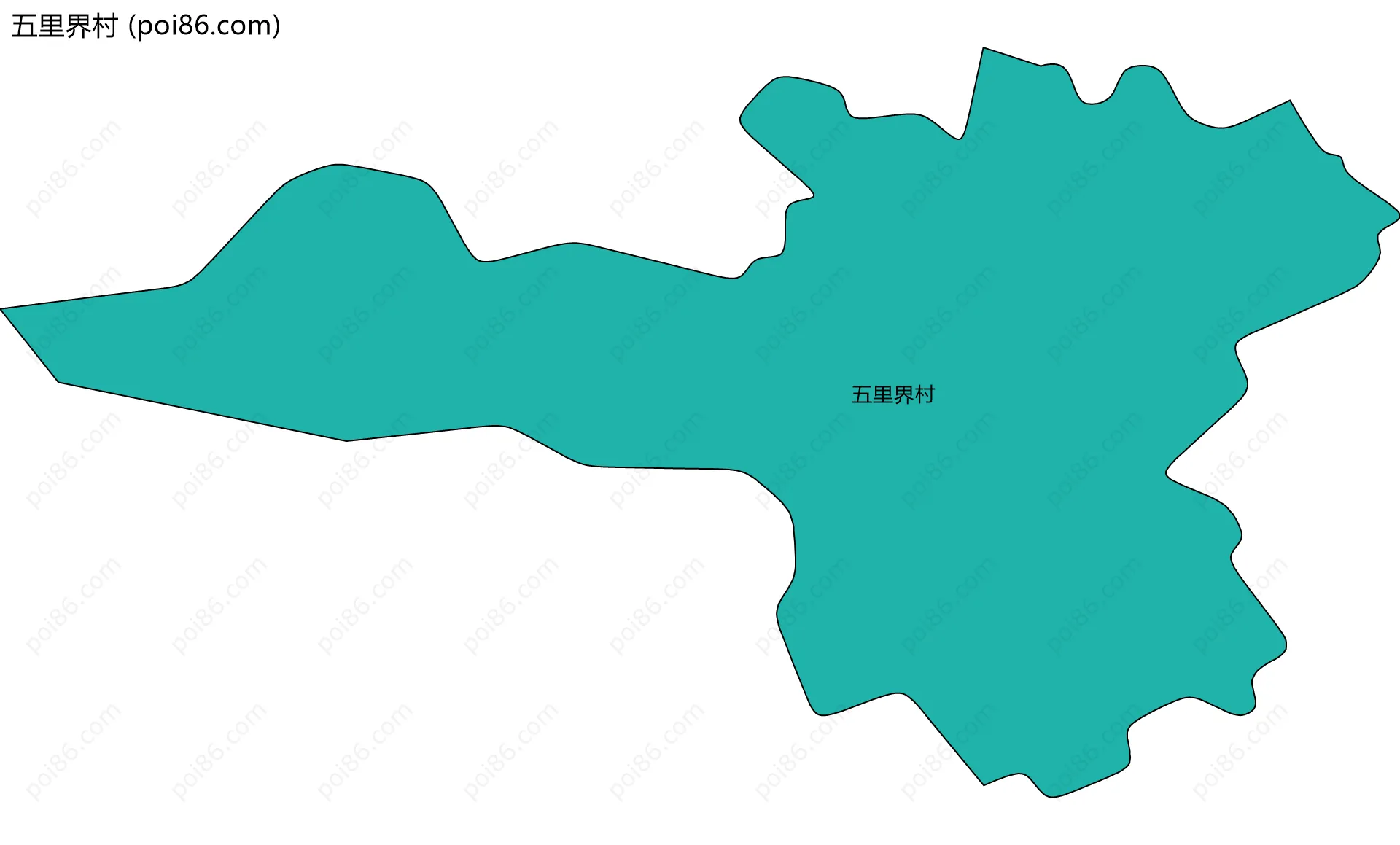 五里界村边界地图