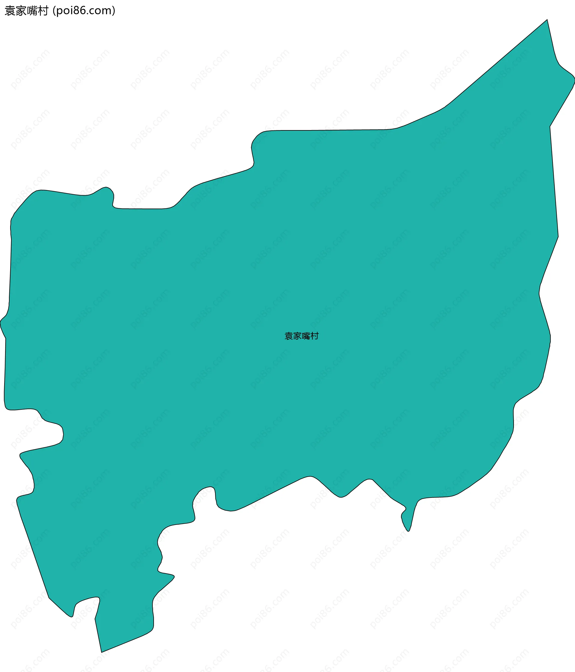 袁家嘴村边界地图