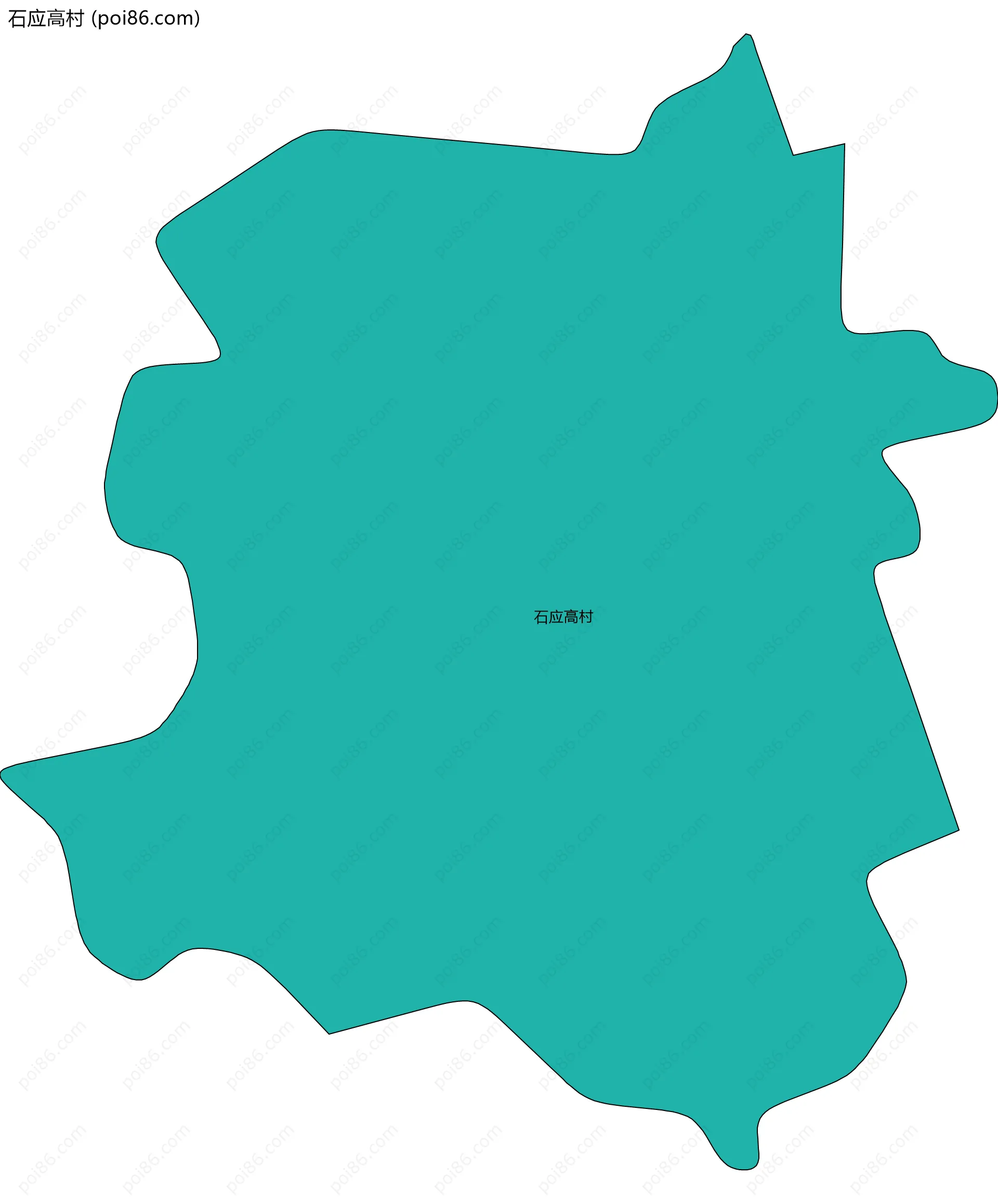 石应高村边界地图