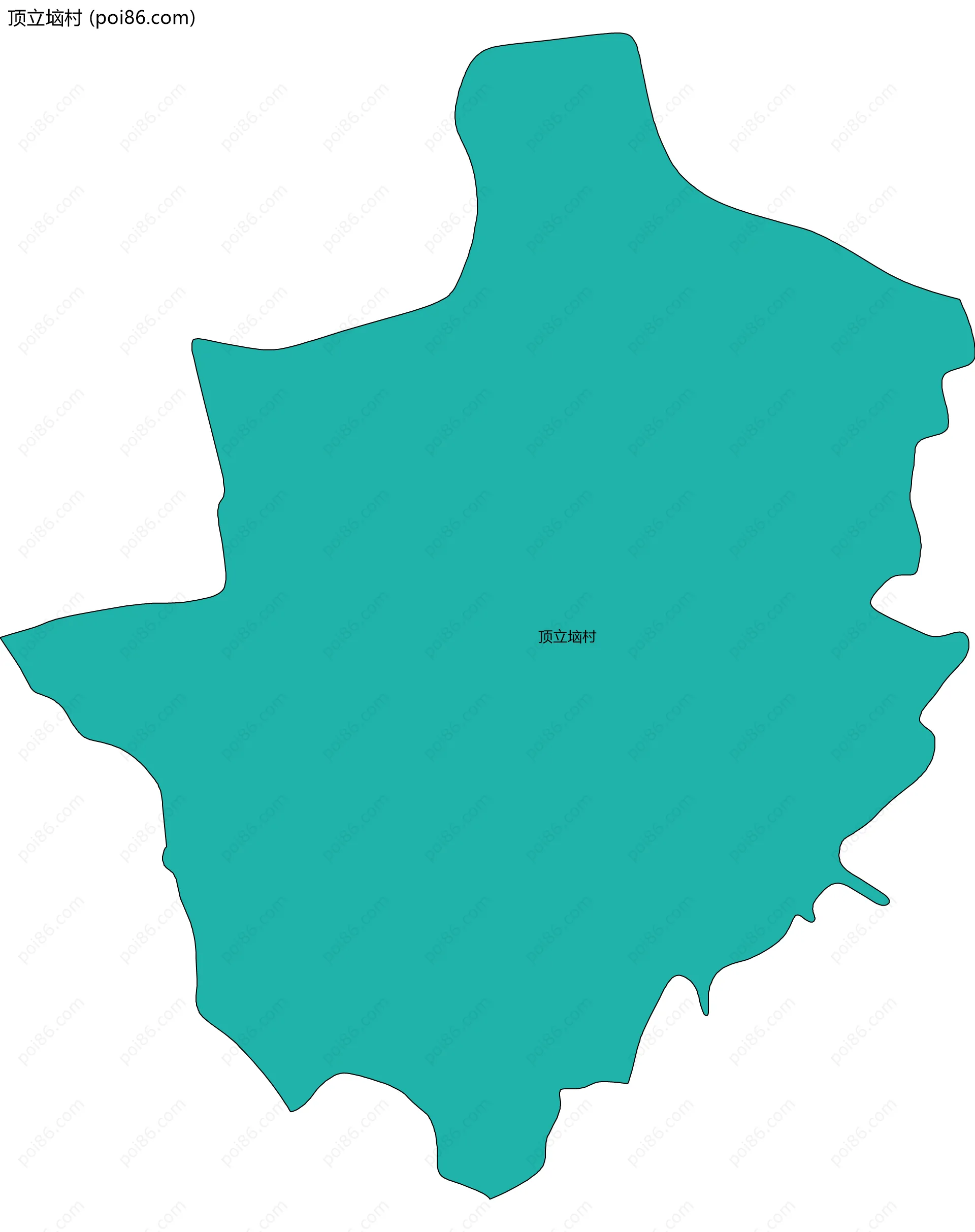 顶立垴村边界地图