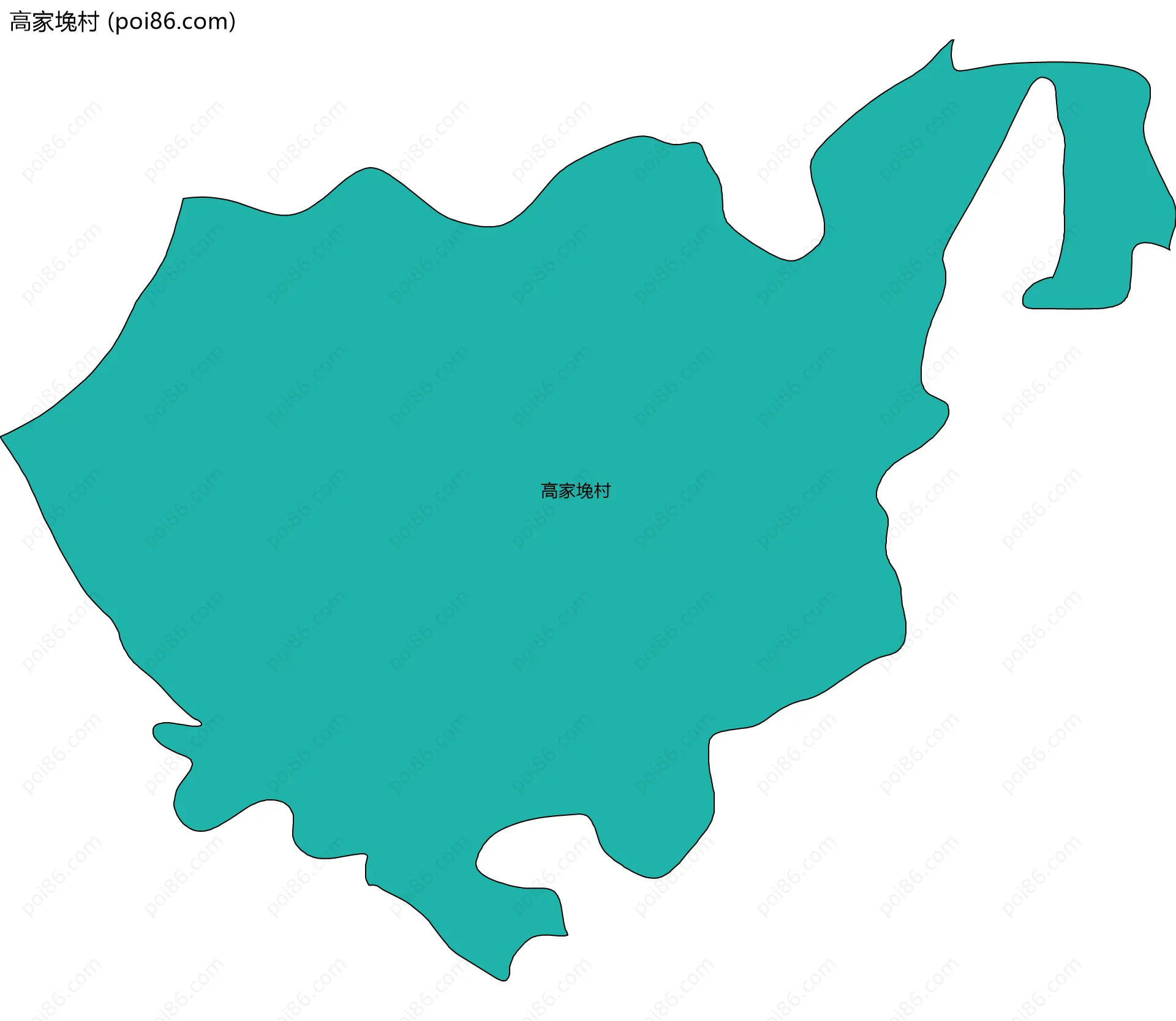 高家堍村边界地图