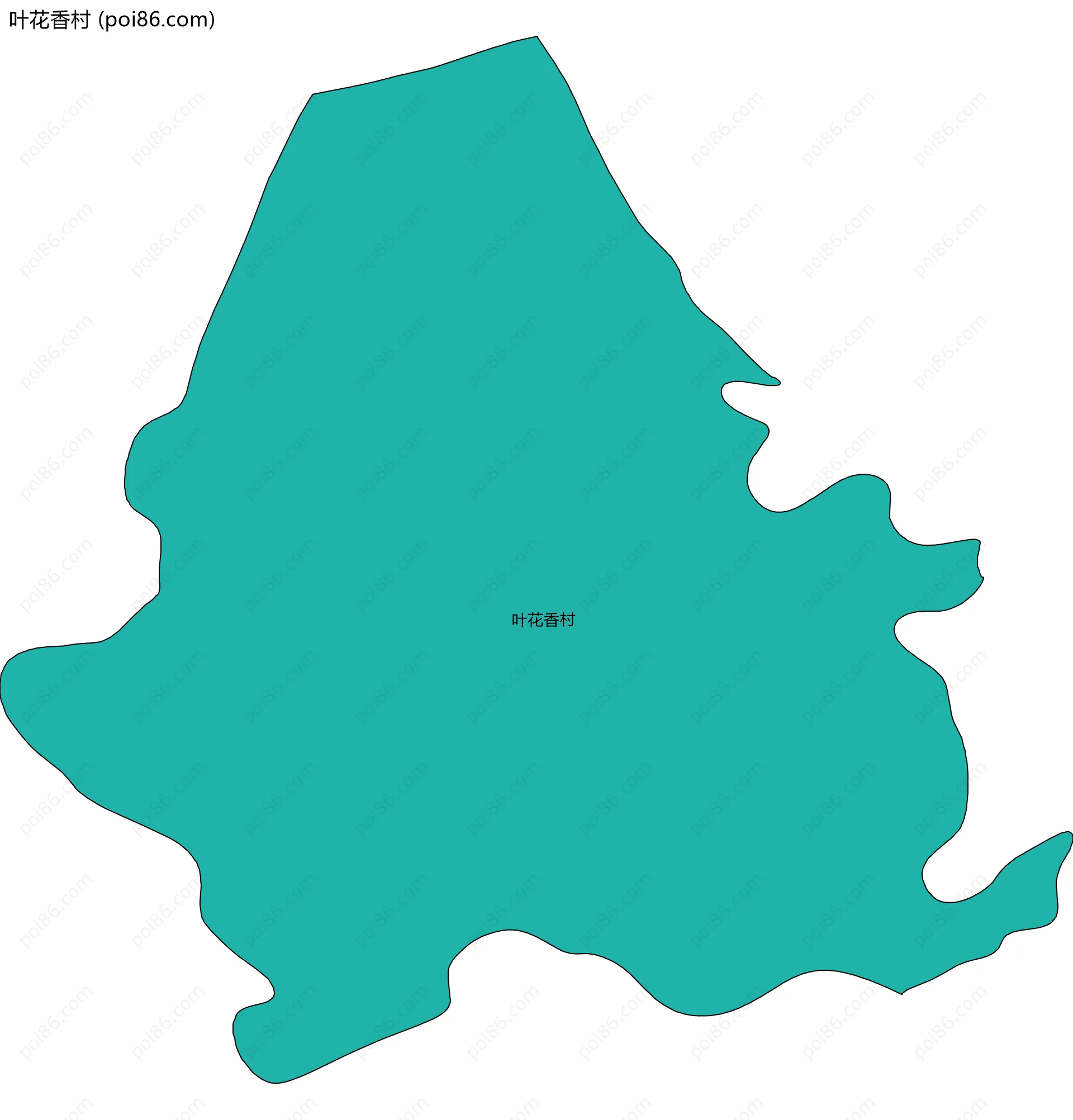 叶花香村边界地图