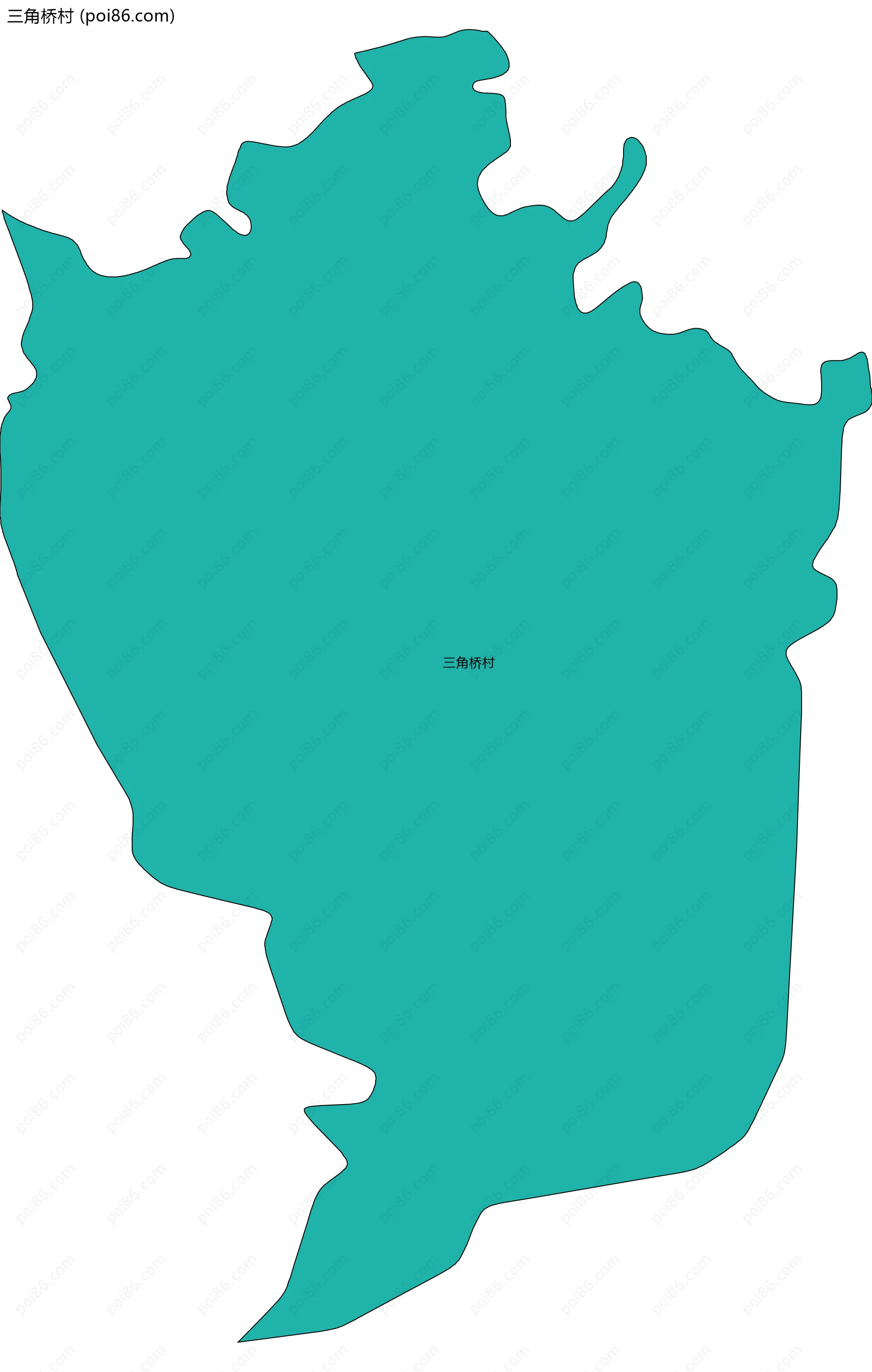 三角桥村边界地图