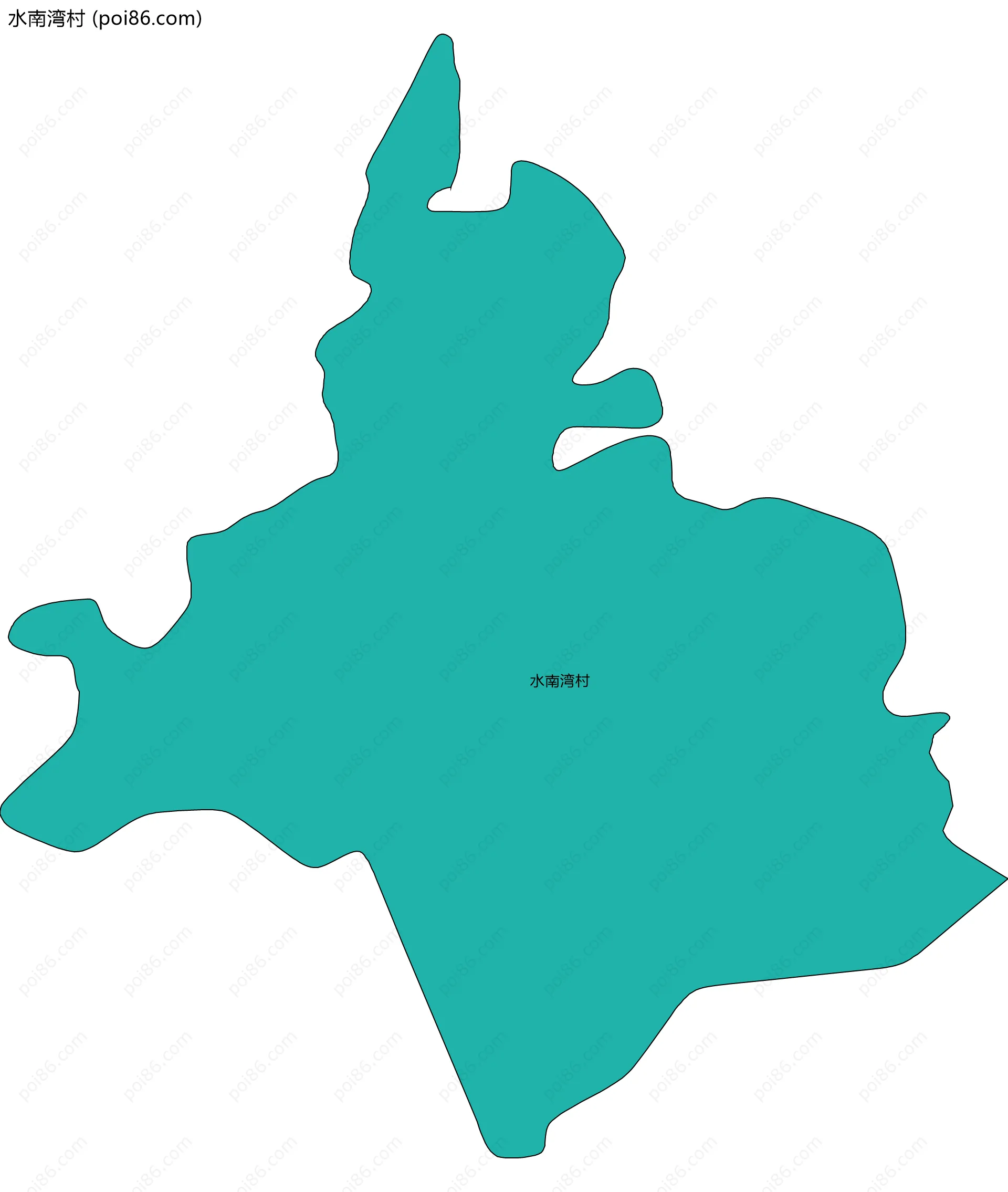 水南湾村边界地图