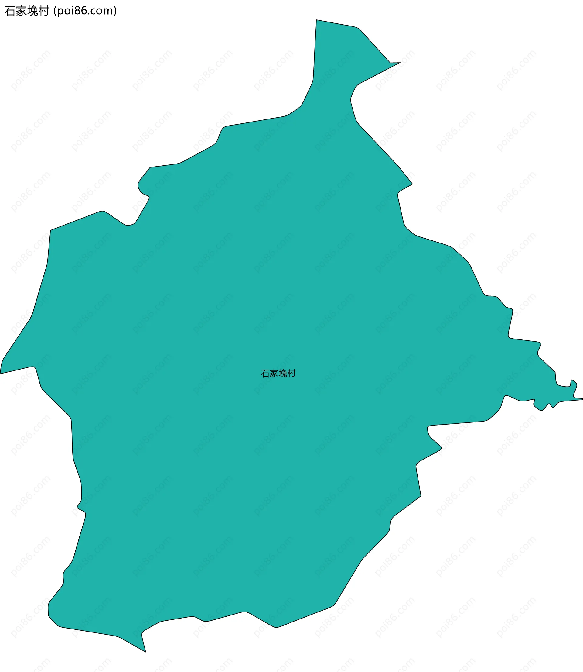 石家堍村边界地图