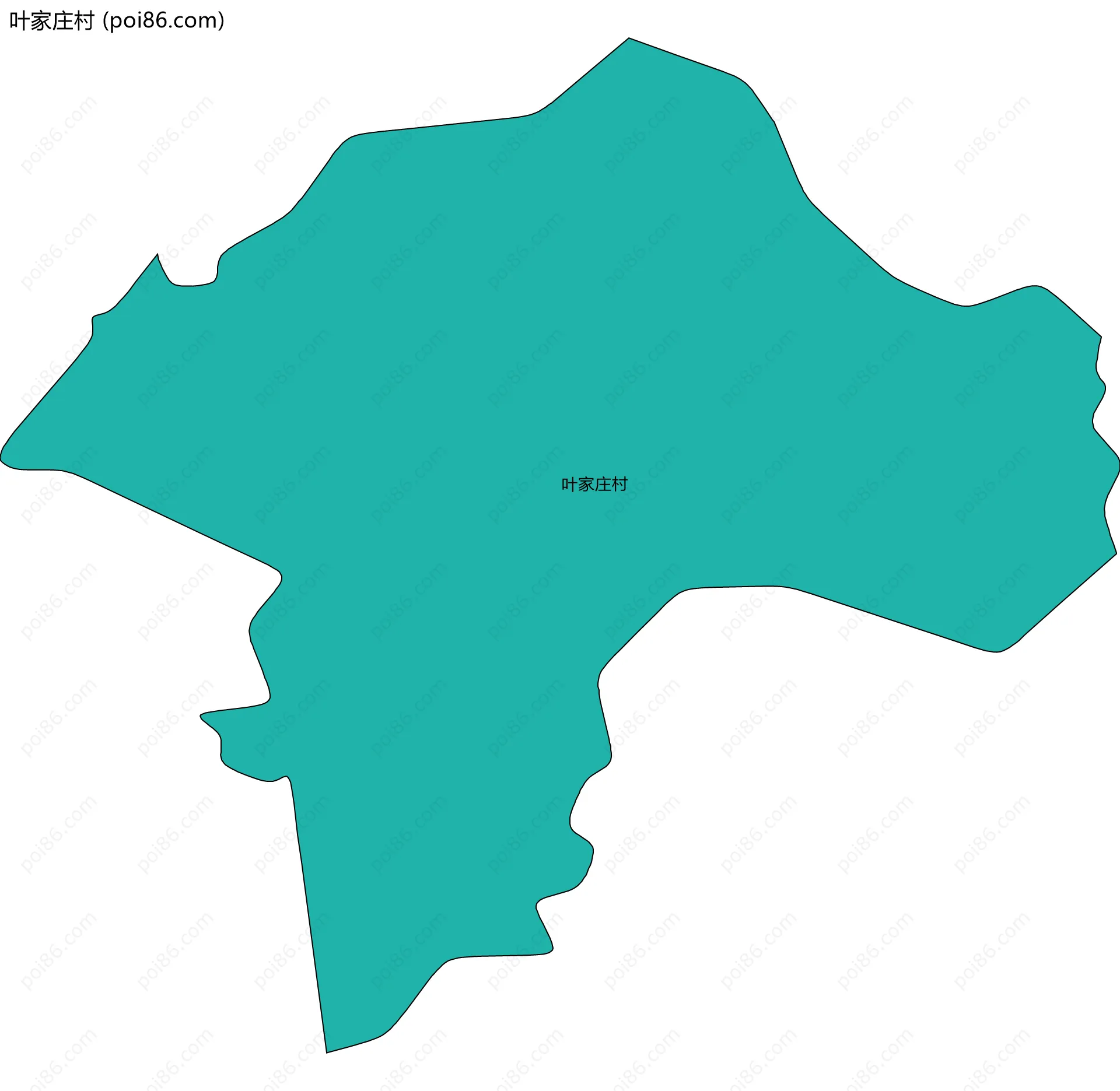 叶家庄村边界地图