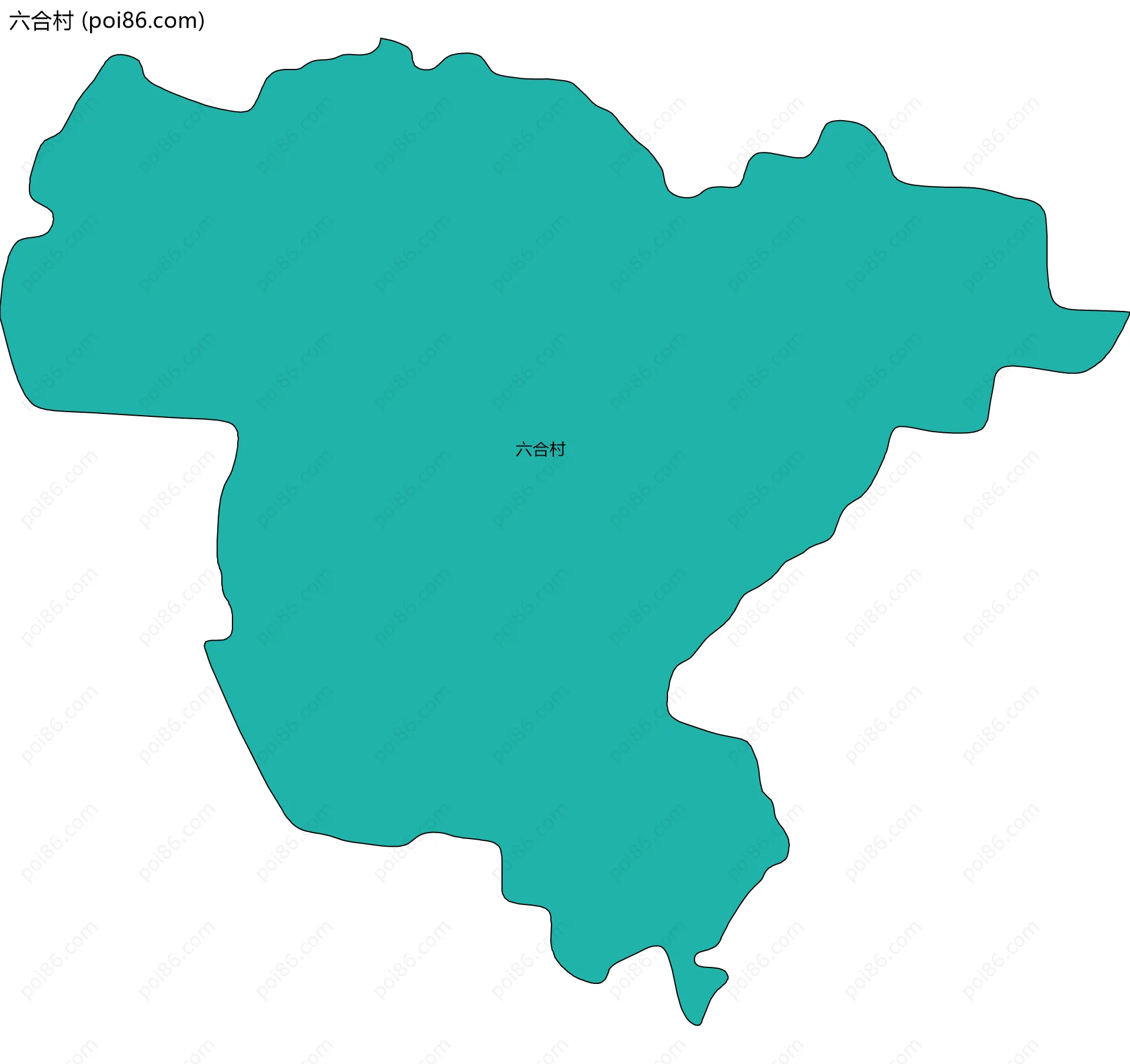 六合村边界地图