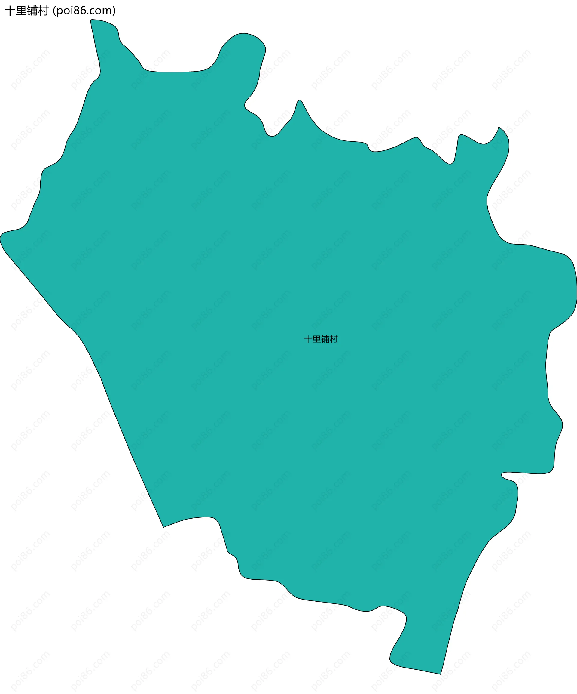 十里铺村边界地图