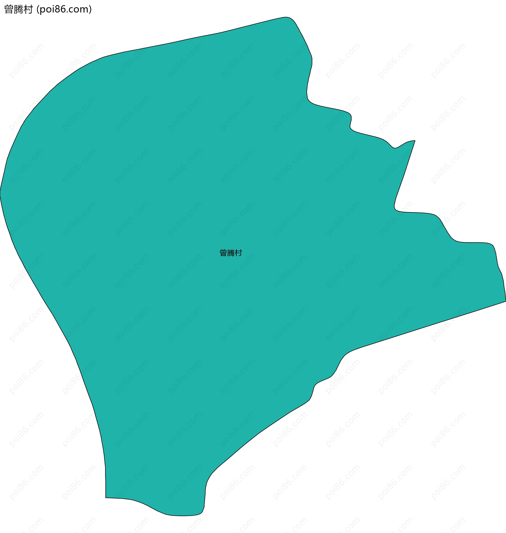 曾腾村边界地图