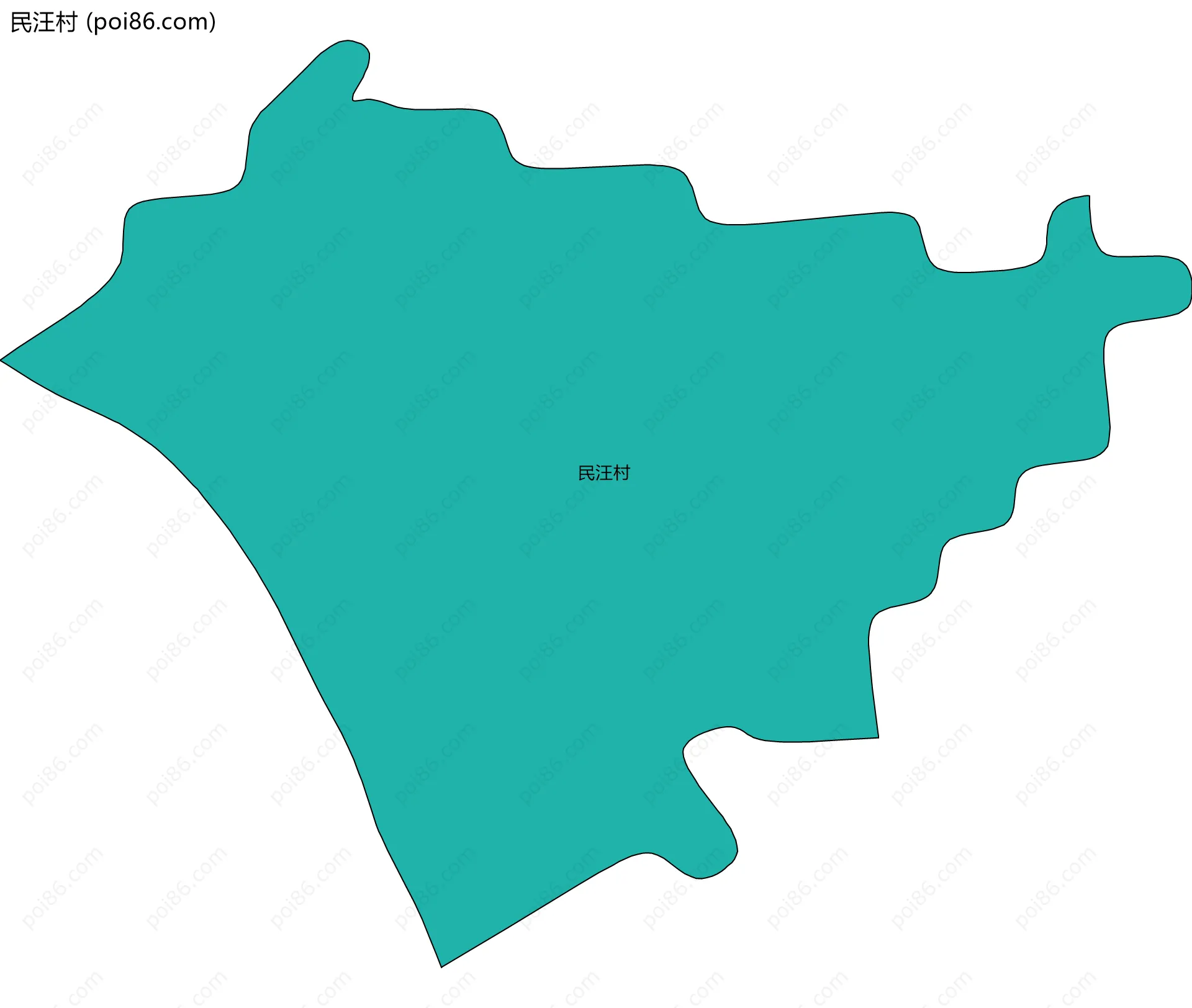民汪村边界地图