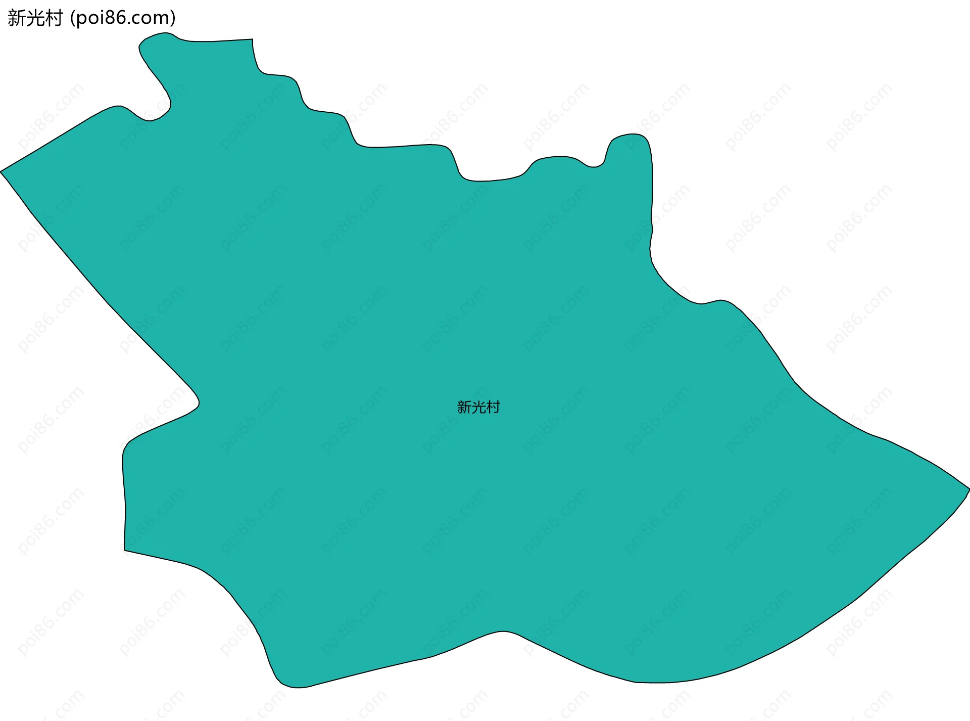 新光村边界地图