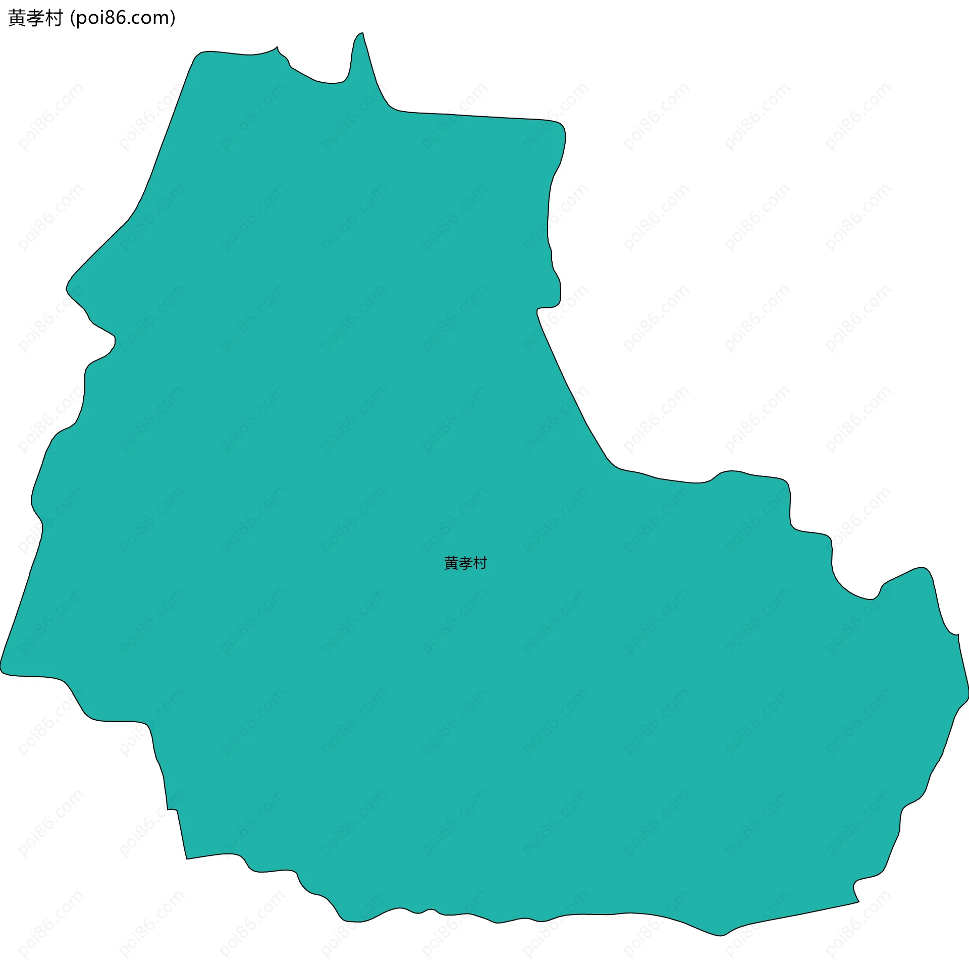 黄孝村边界地图