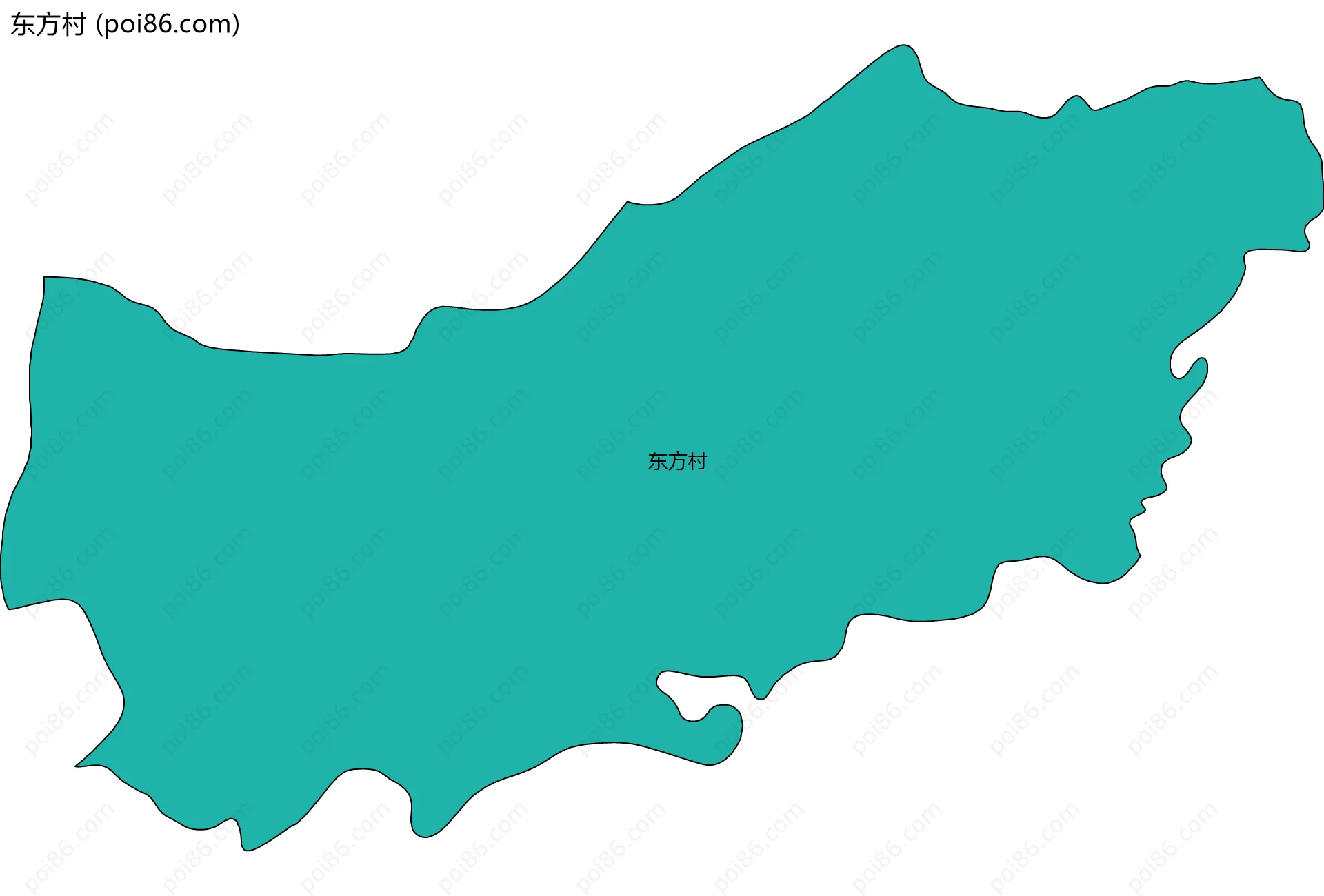 东方村边界地图