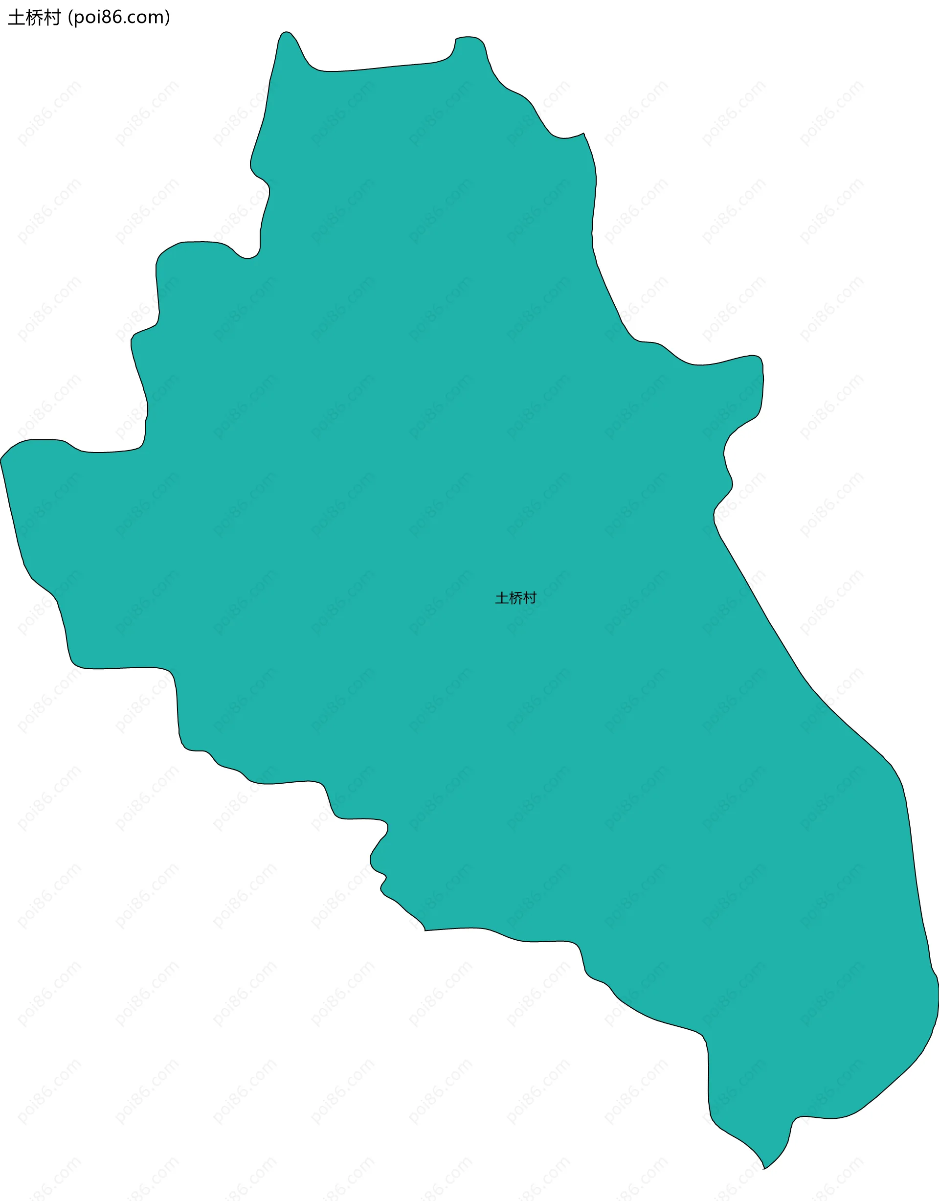 土桥村边界地图