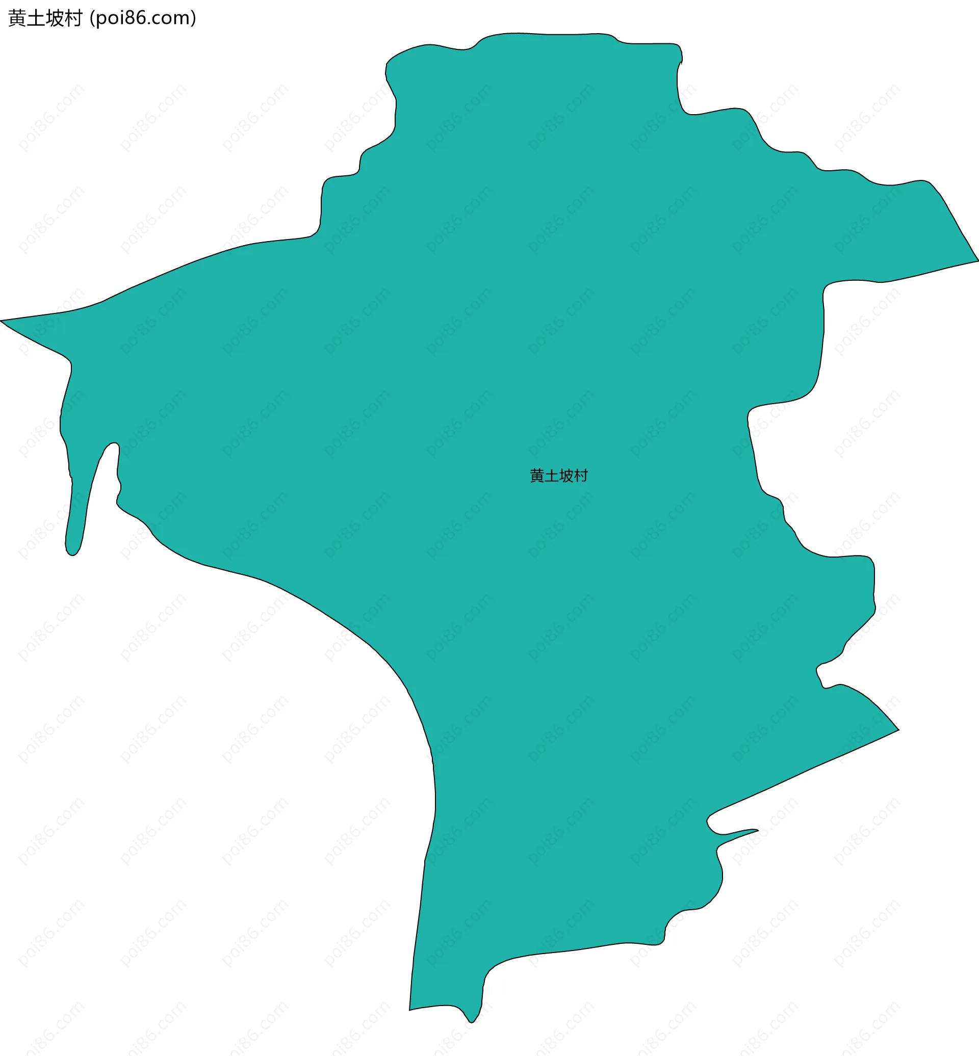 黄土坡村边界地图