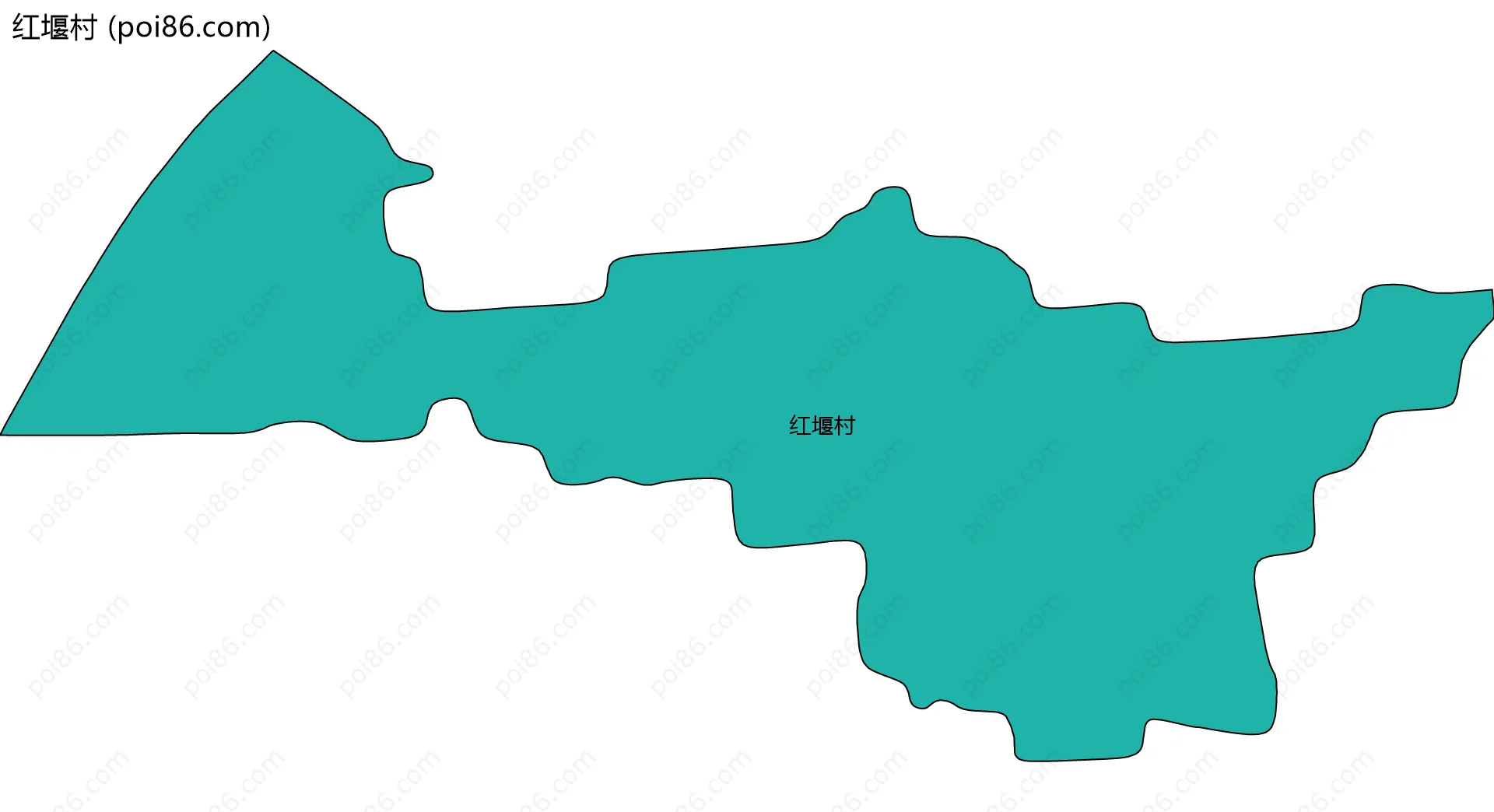 红堰村边界地图