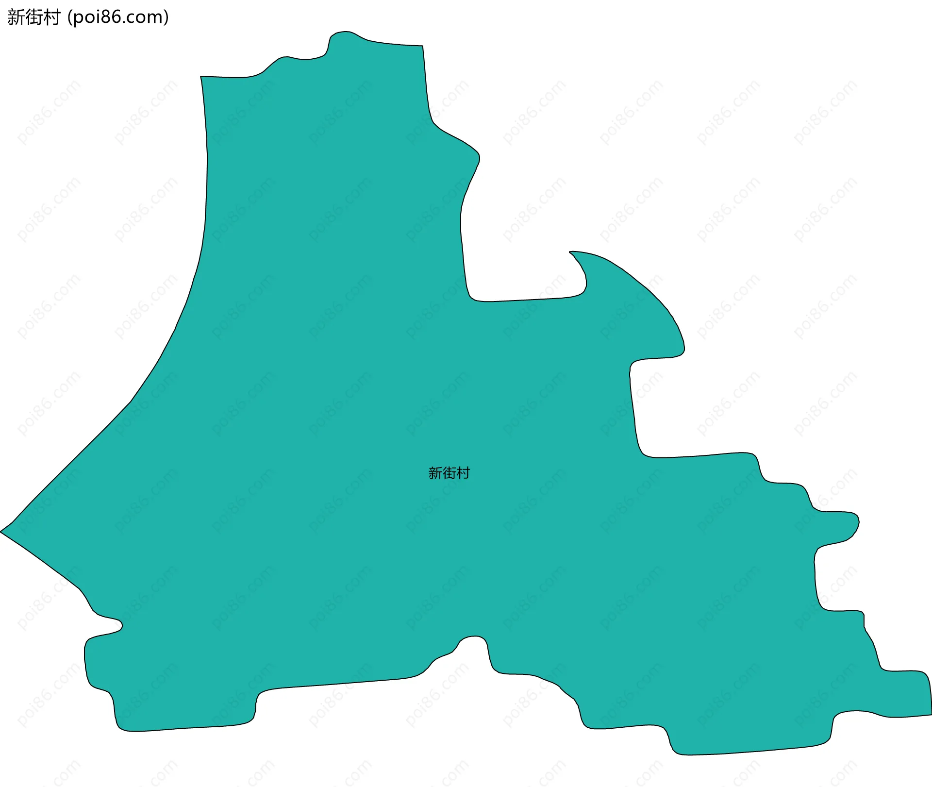 新街村边界地图