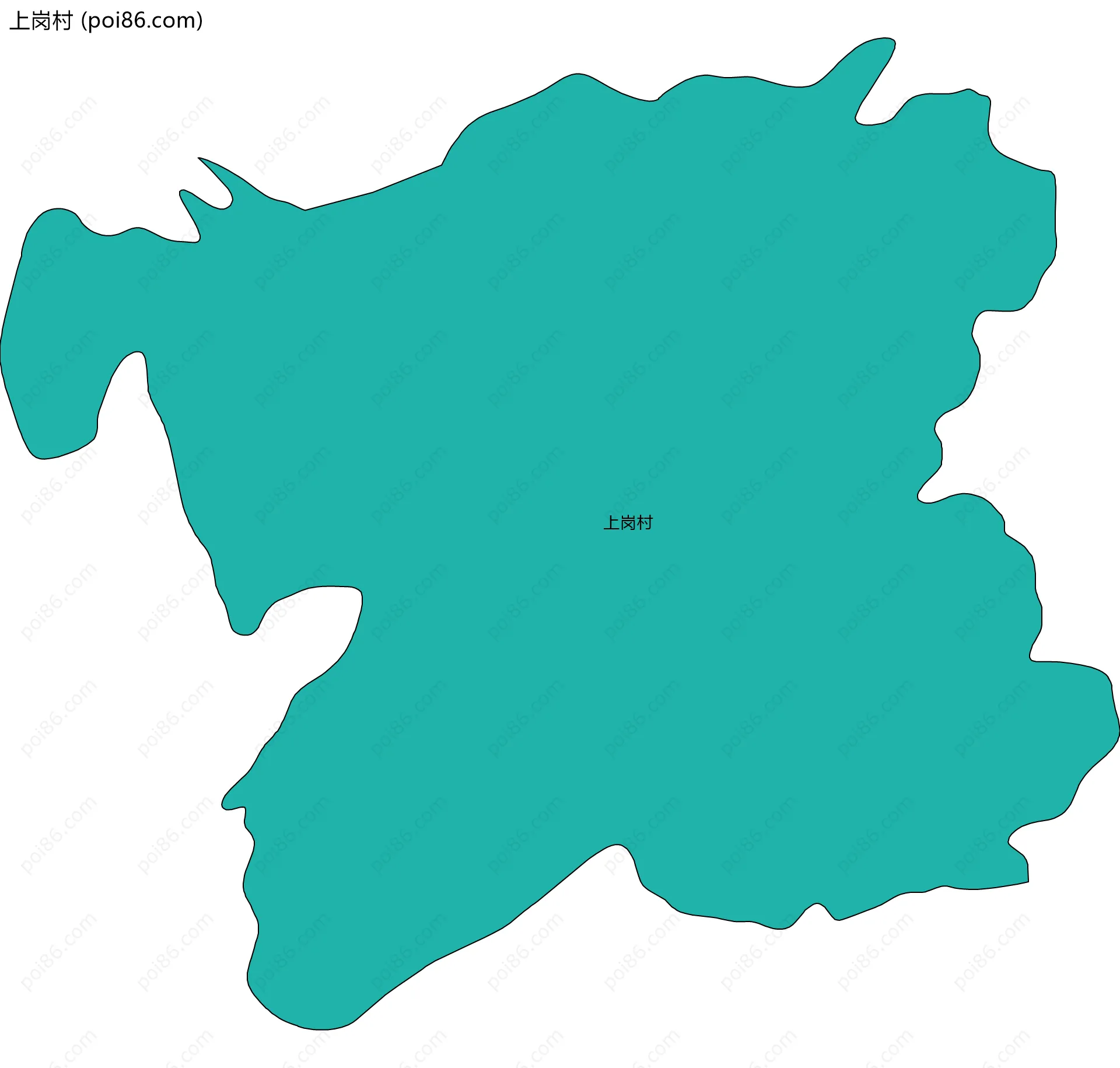 上岗村边界地图