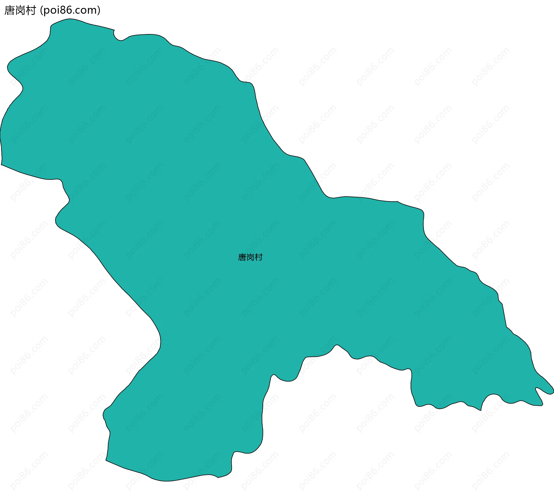 唐岗村边界地图