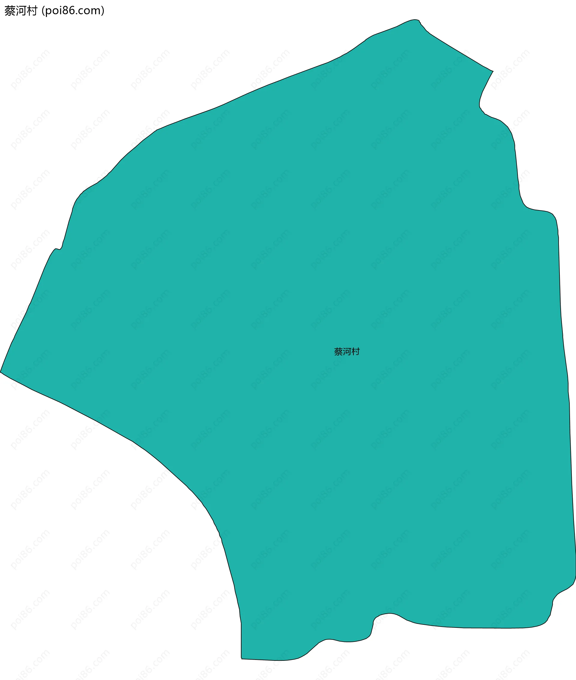 蔡河村边界地图