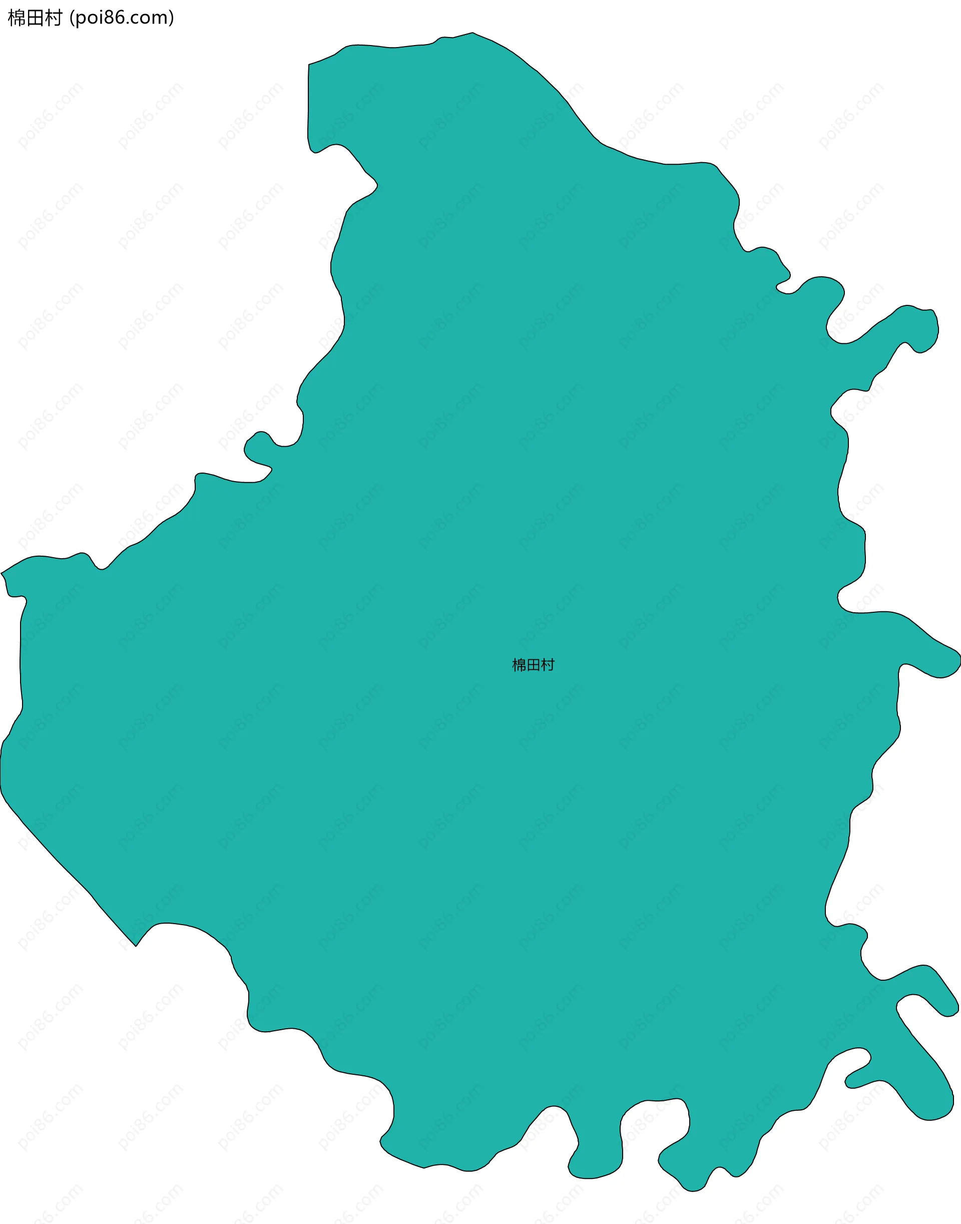 棉田村边界地图