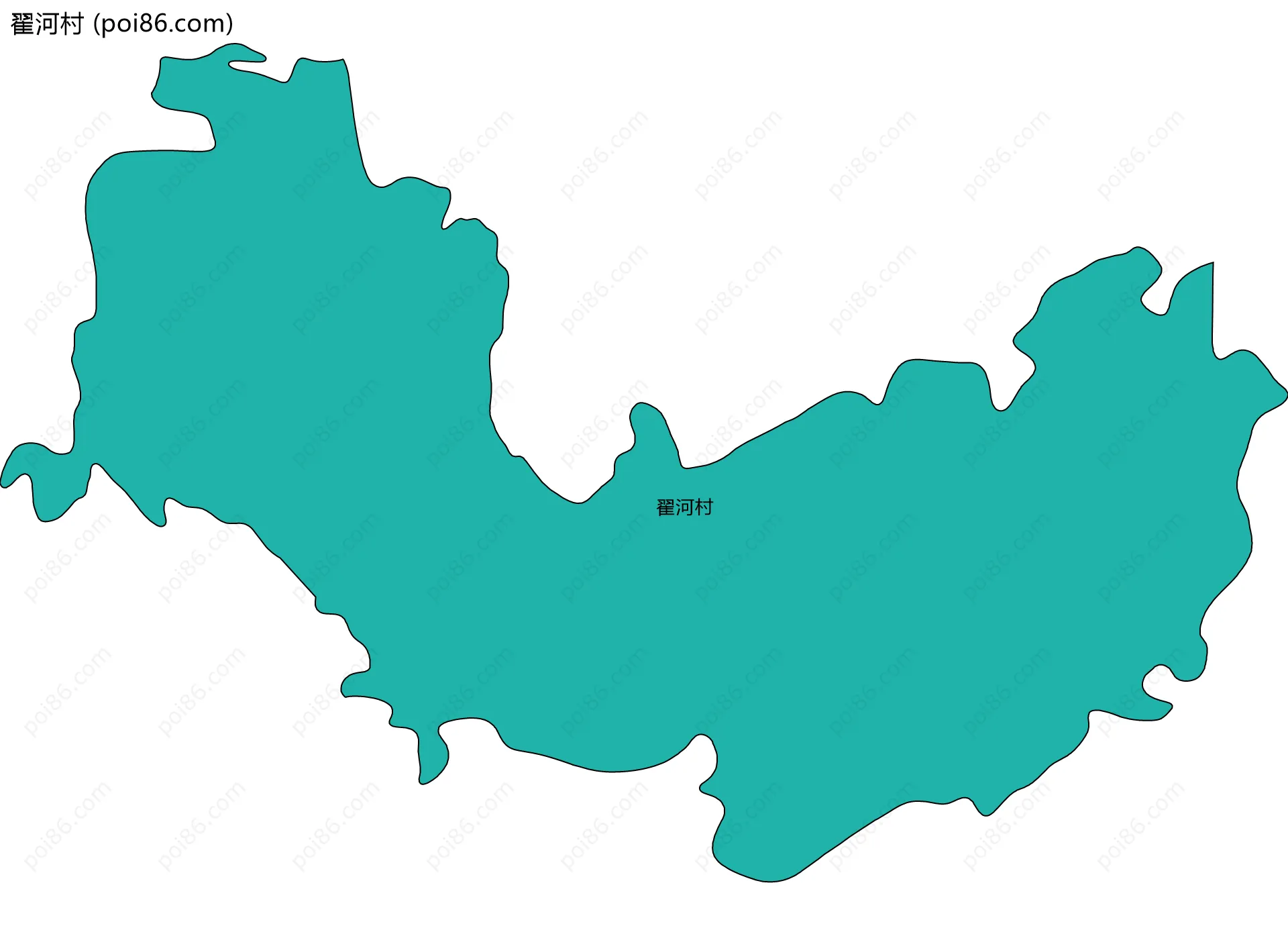 翟河村边界地图