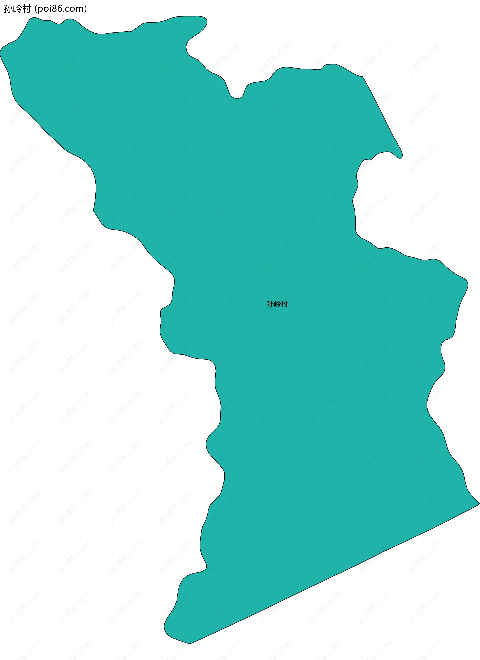 孙岭村边界地图