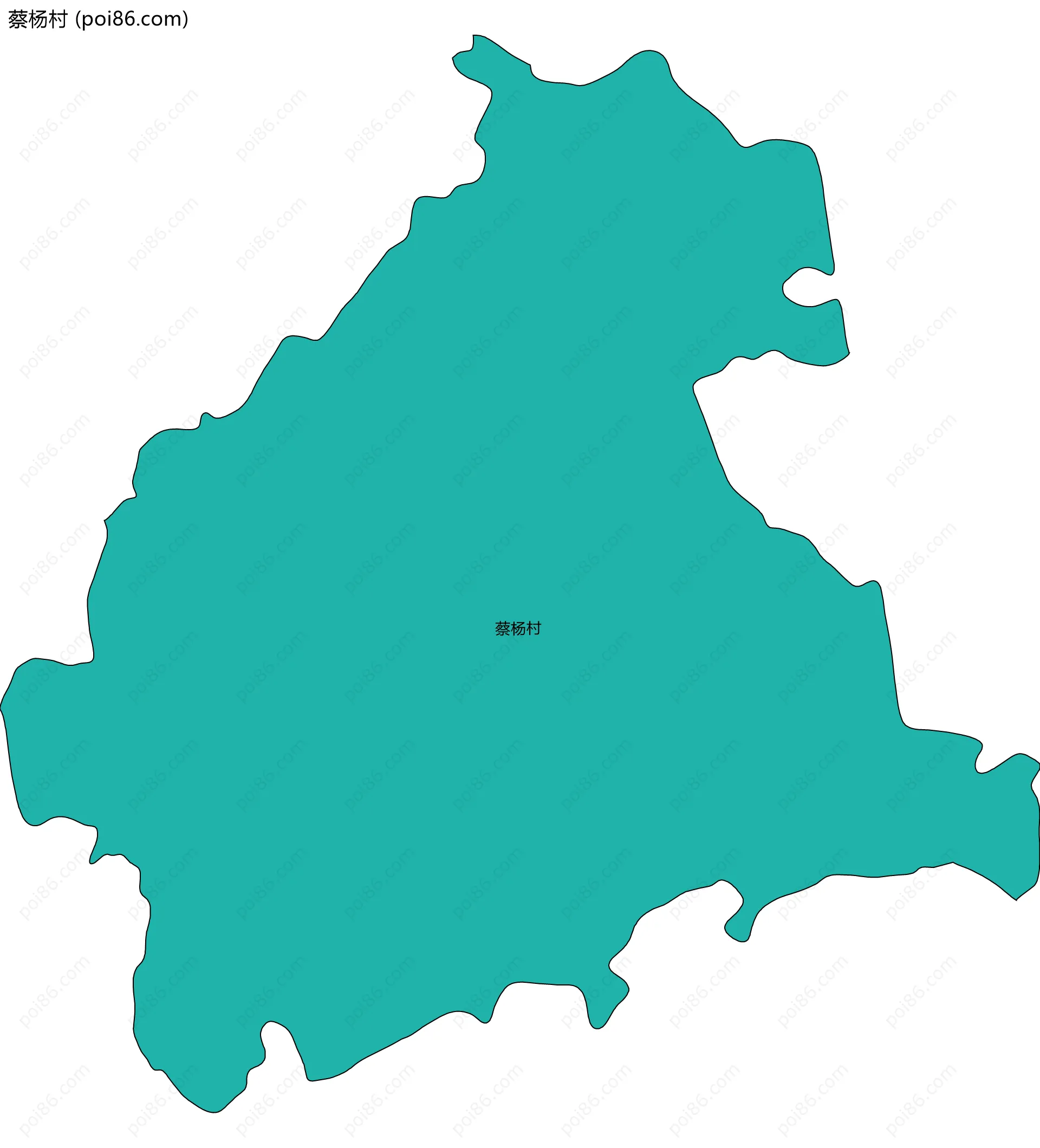 蔡杨村边界地图