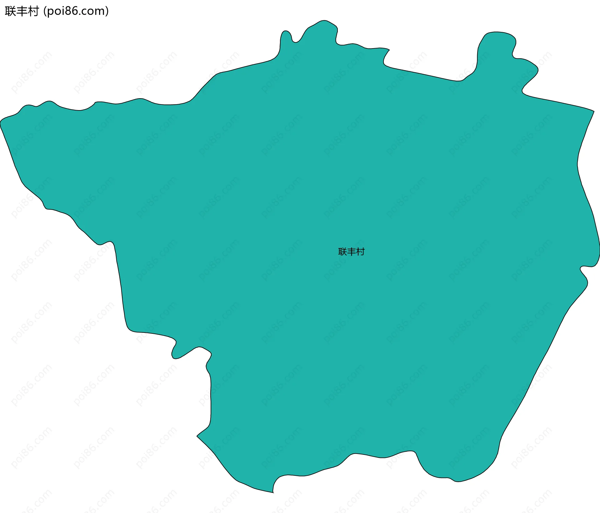 联丰村边界地图