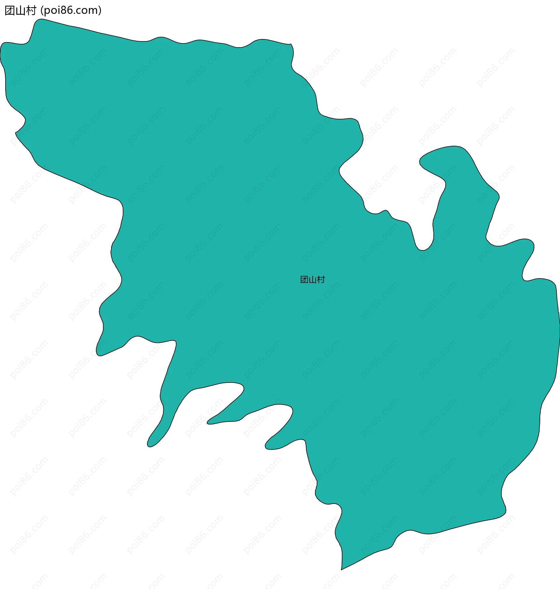 团山村边界地图