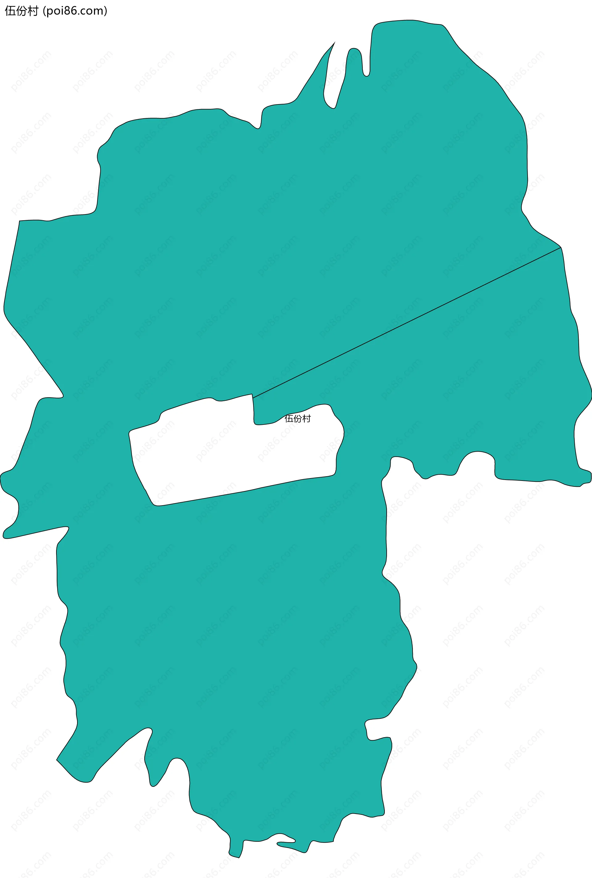 伍份村边界地图