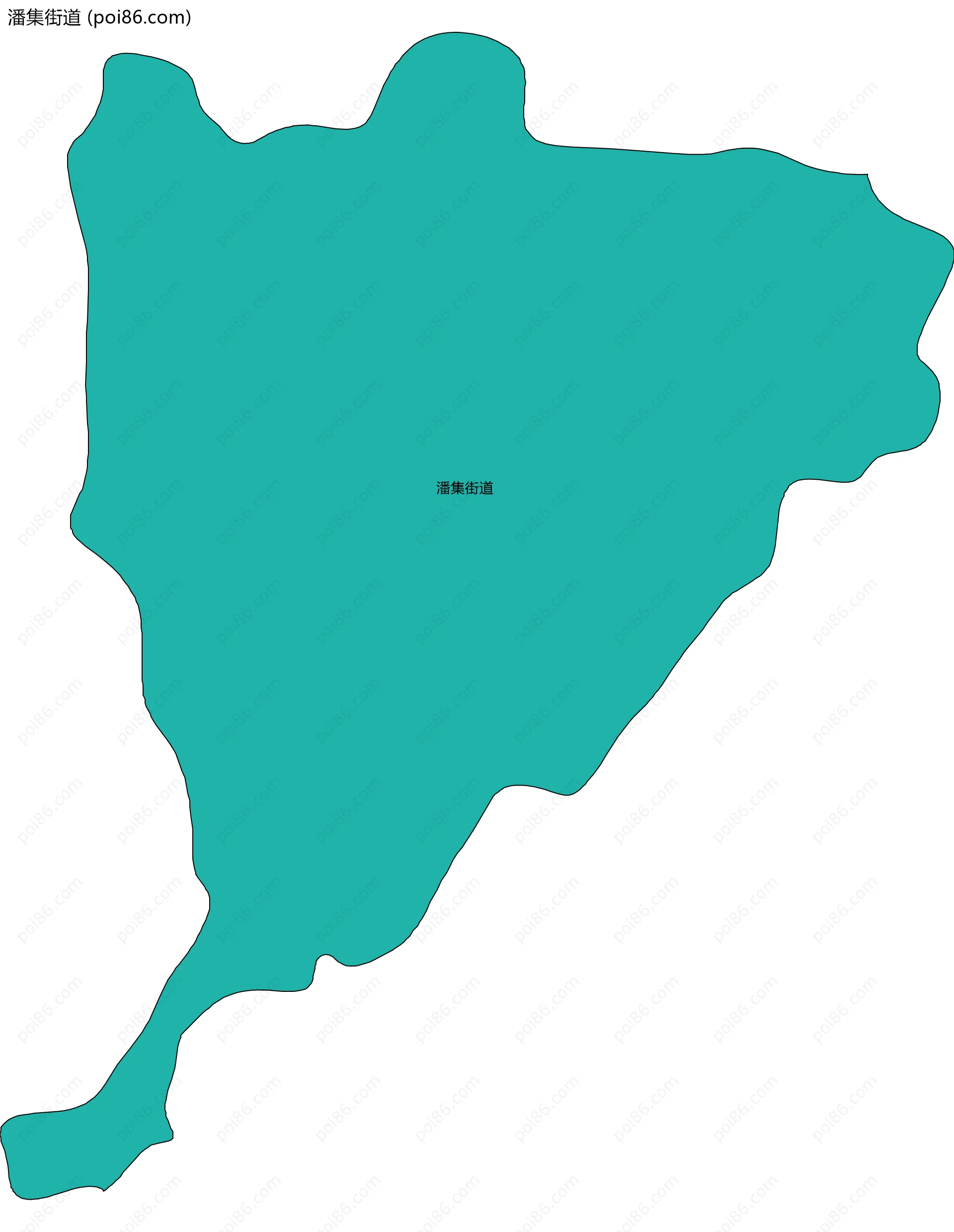 潘集街道边界地图