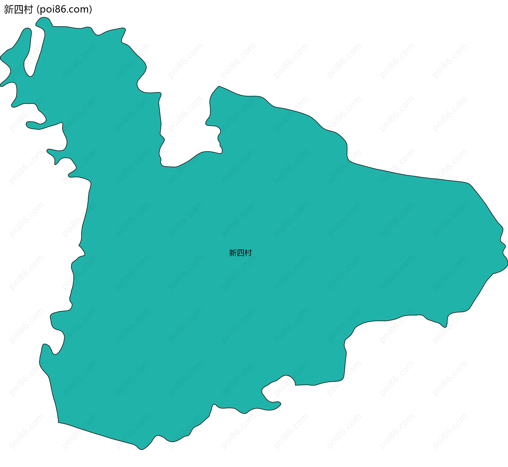 新四村边界地图