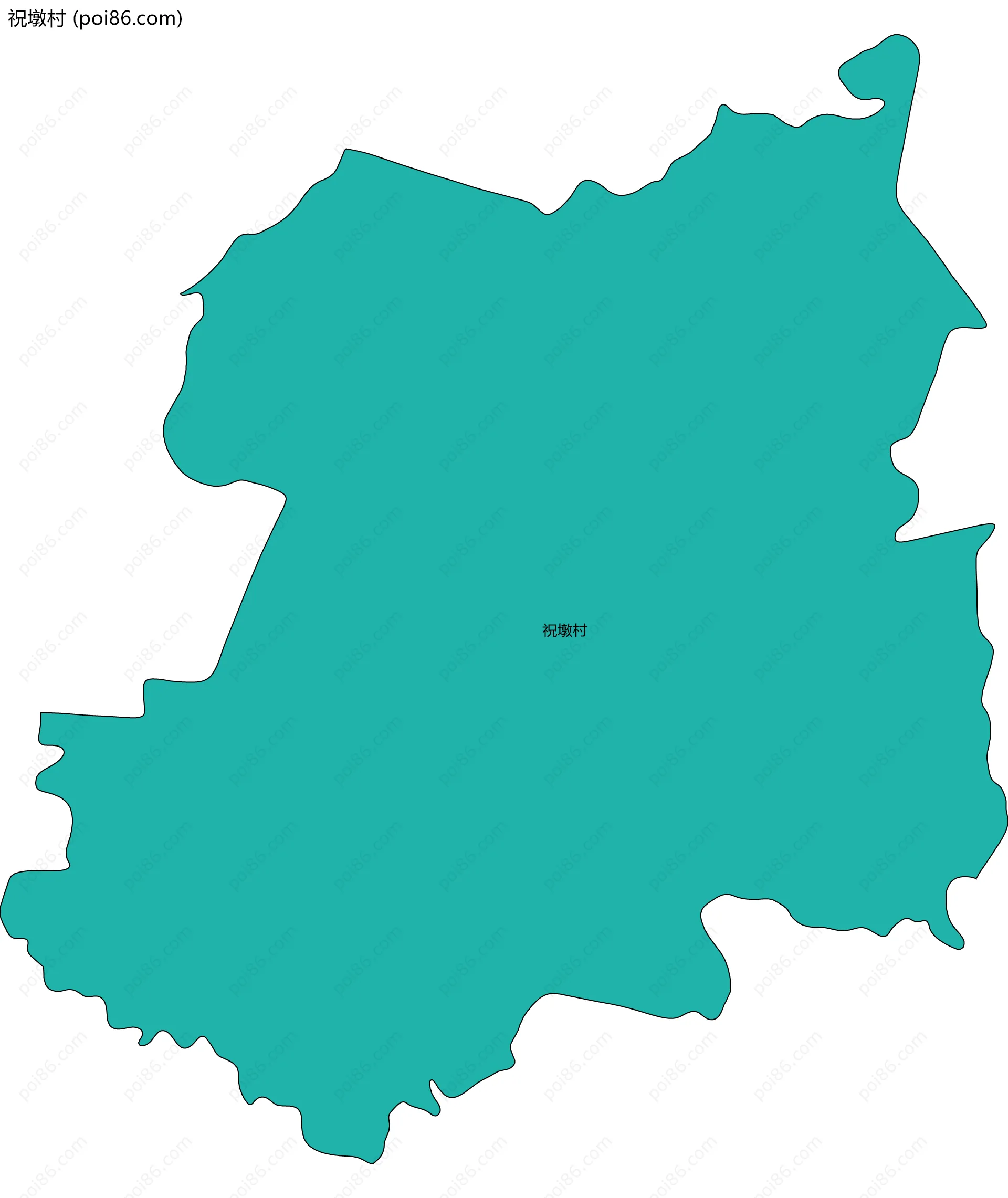 祝墩村边界地图