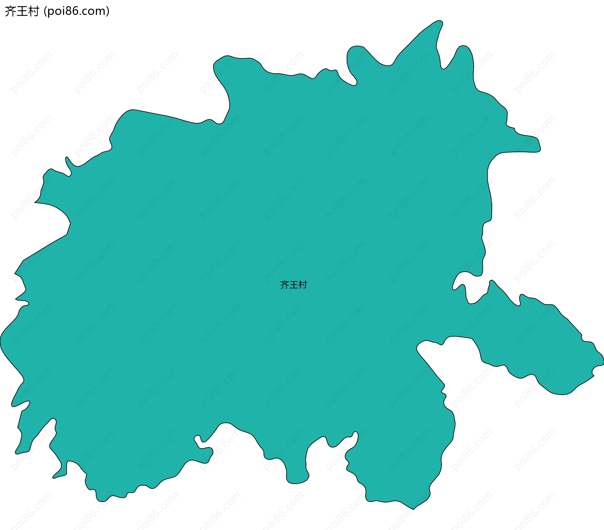 齐王村边界地图