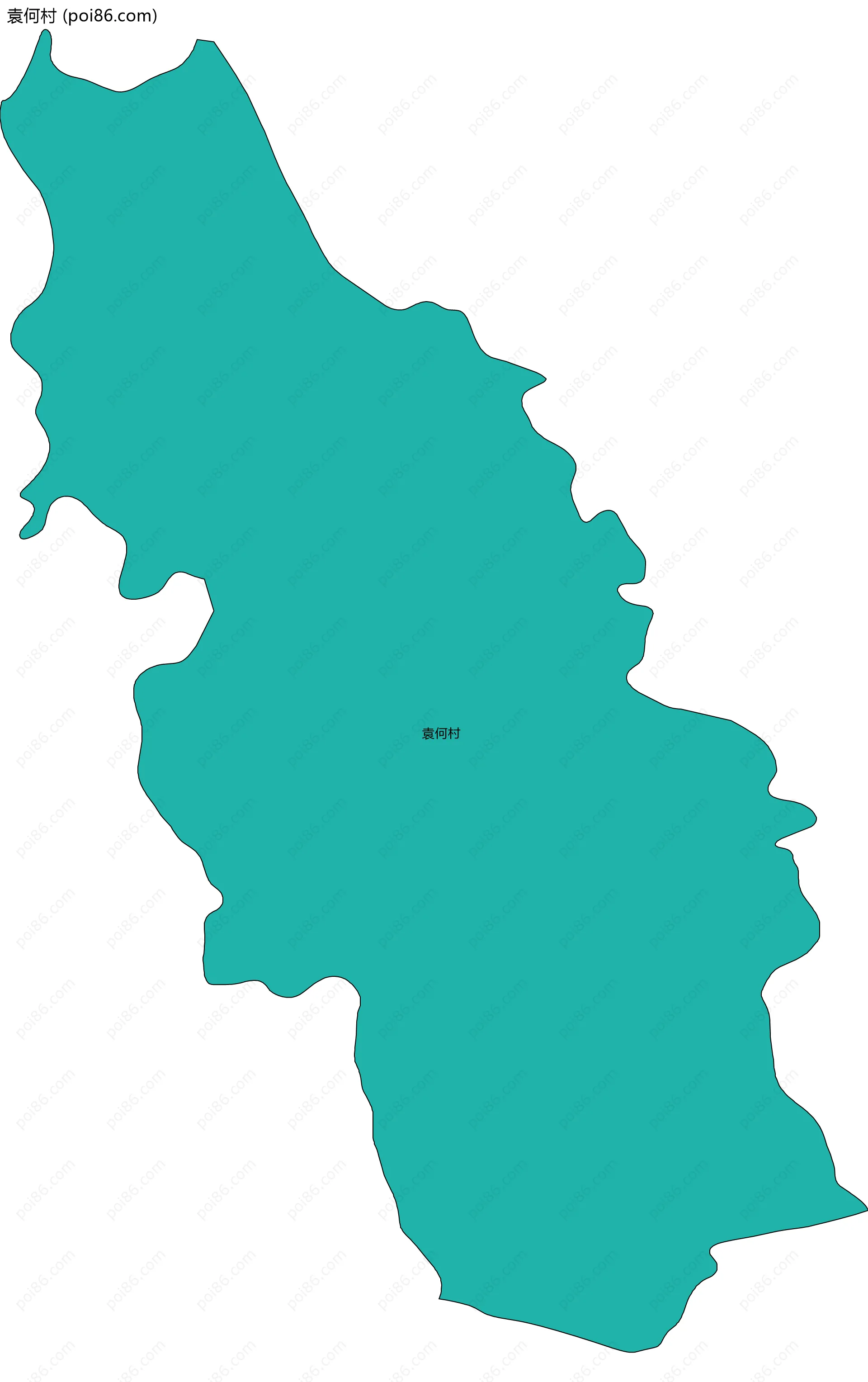 袁何村边界地图