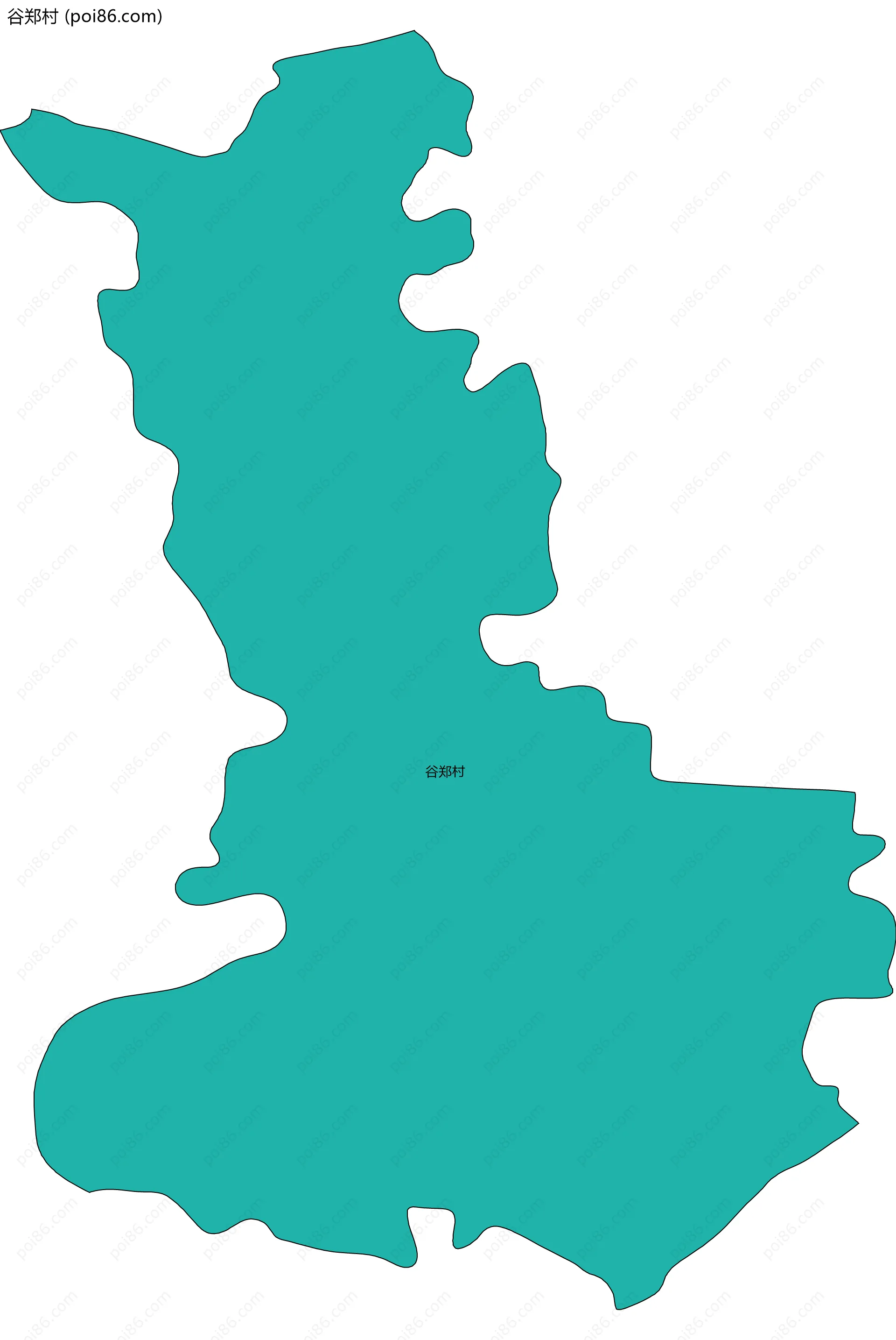 谷郑村边界地图