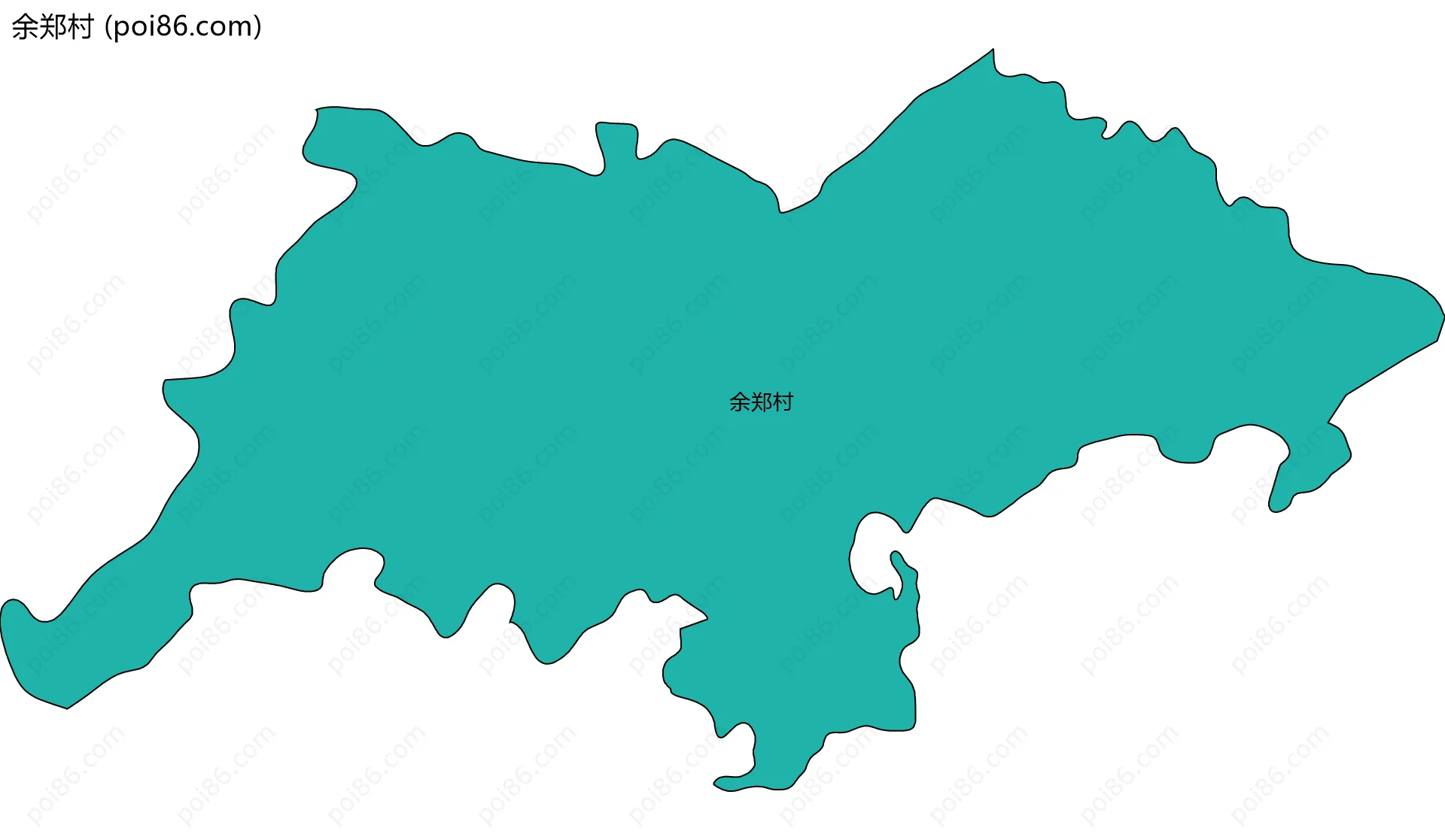 余郑村边界地图